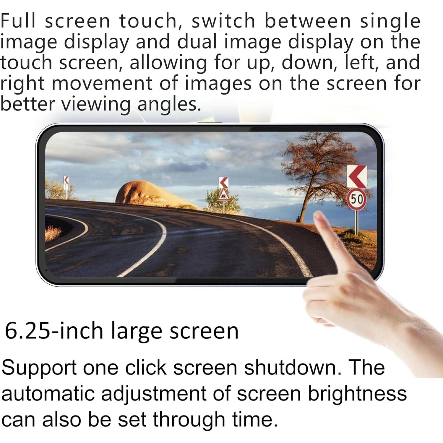 Sistema de Cámara de Punto Ciego GRLATG A65 con Pantalla HD