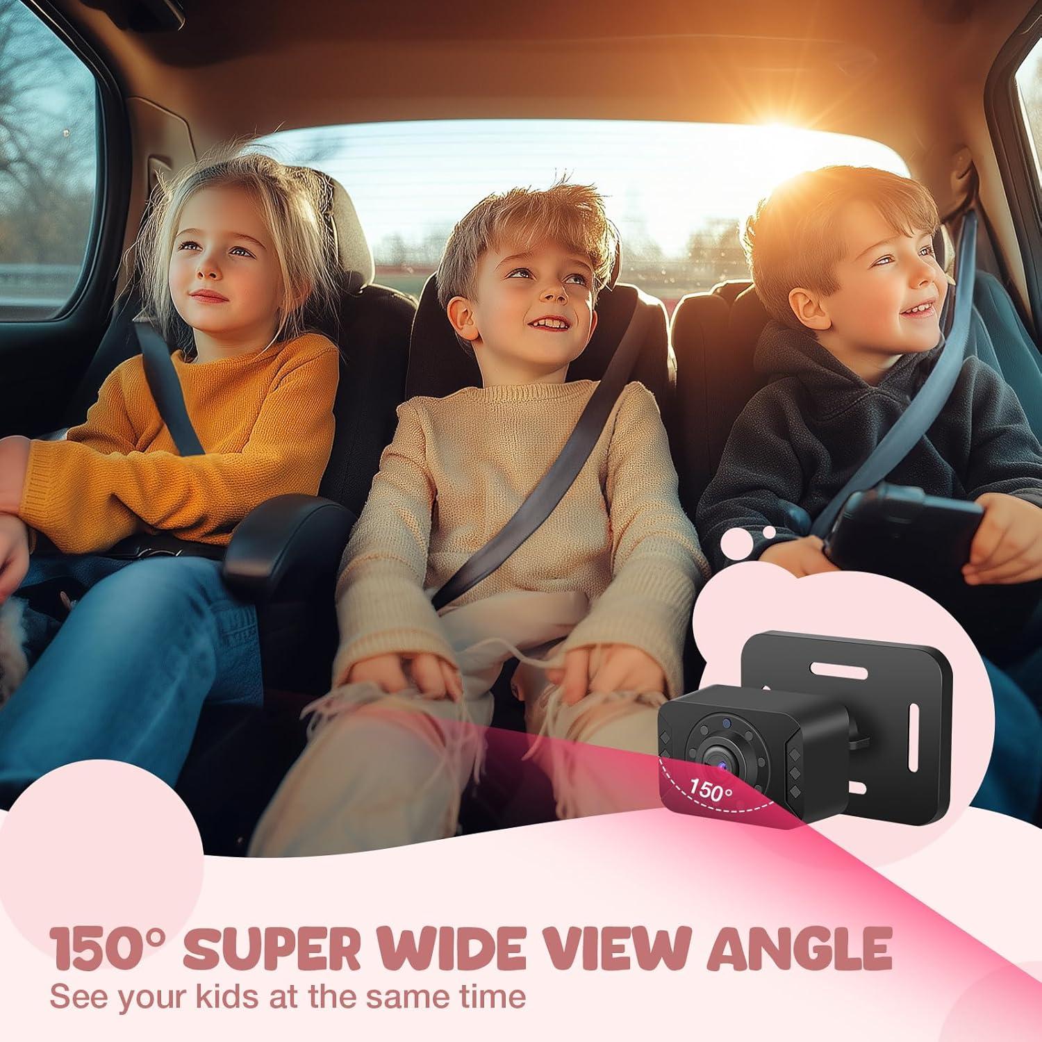Cámara de Auto para Bebés Chuanganzhuo S100 Rosa 5" AHD 1080P