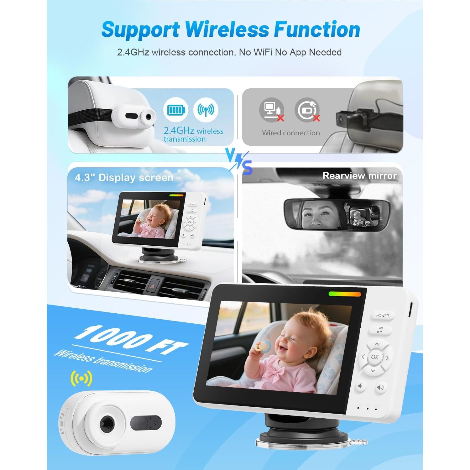 Cámara de Auto Inalámbrica TinyShield HD 1080P con Zoom 4X