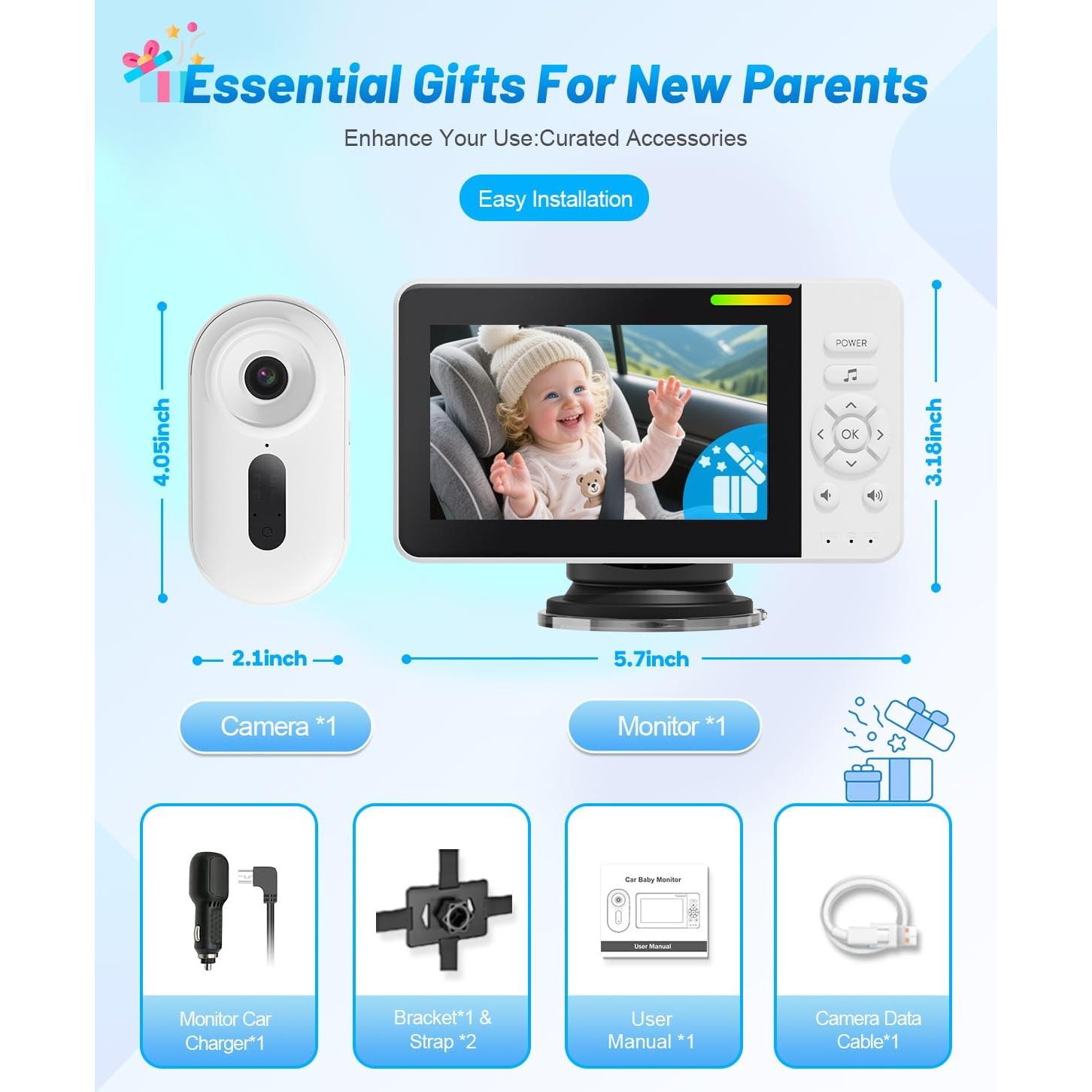 Cámara de Auto Inalámbrica TinyShield HD 1080P con Zoom 4X