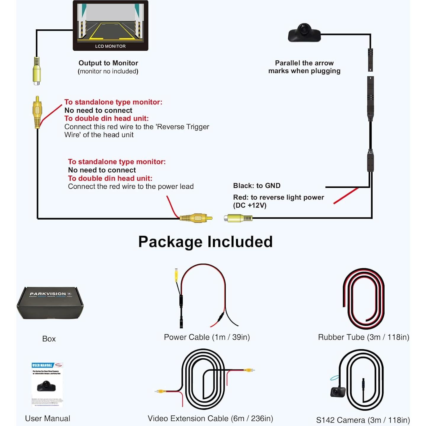 Cámara Lateral Frontal Trasera PARKVISION S142 110° IP68