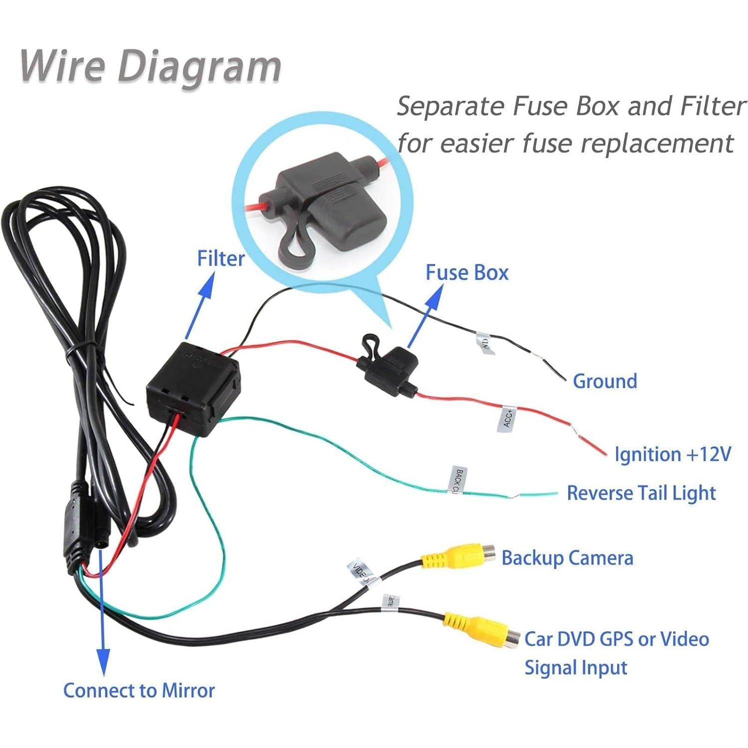 Espejo Retrovisor EWAY 4.3" LCD con Dimming Automático y Soporte