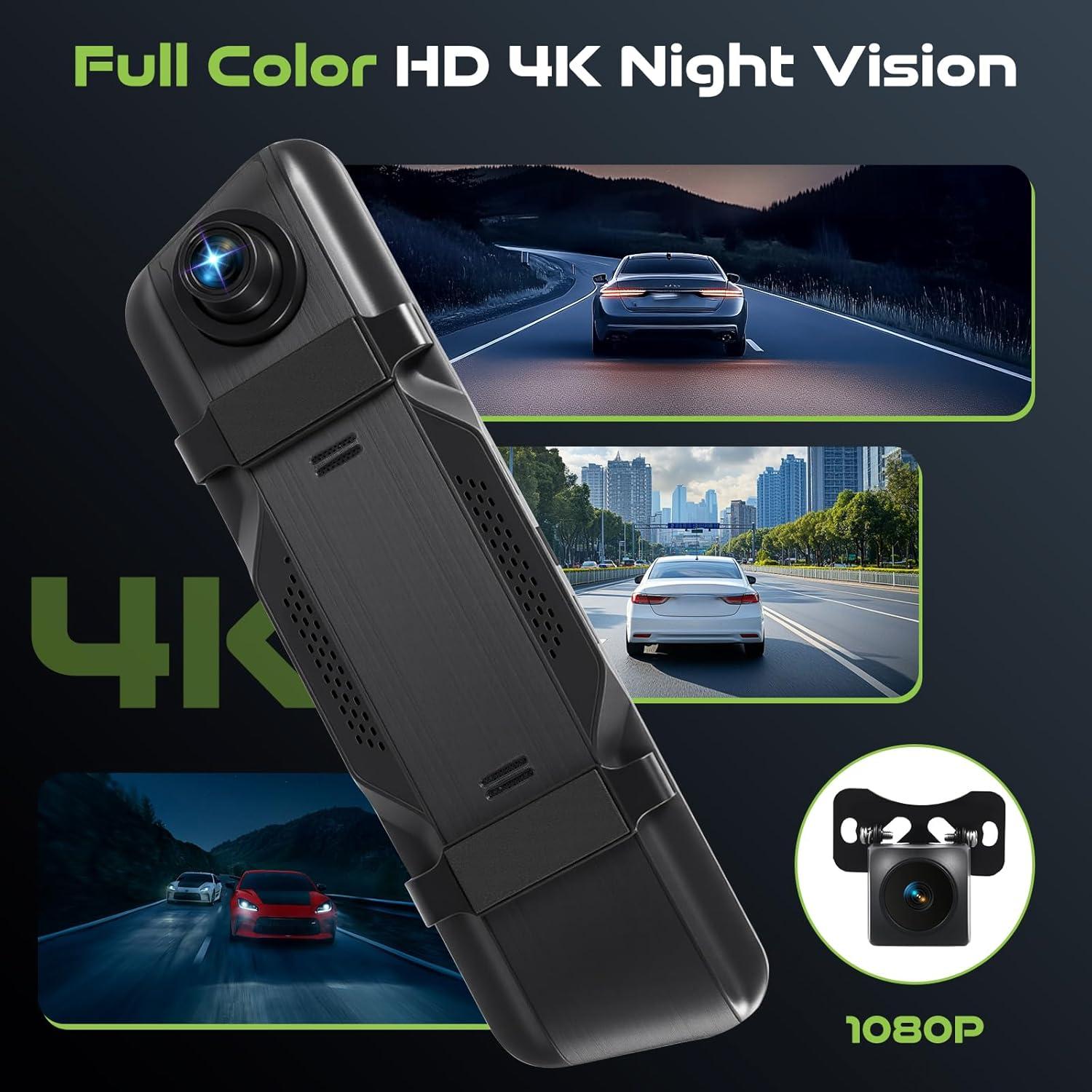 Cámara de Tablero Espejo 4K Driauto con GPS y WiFi