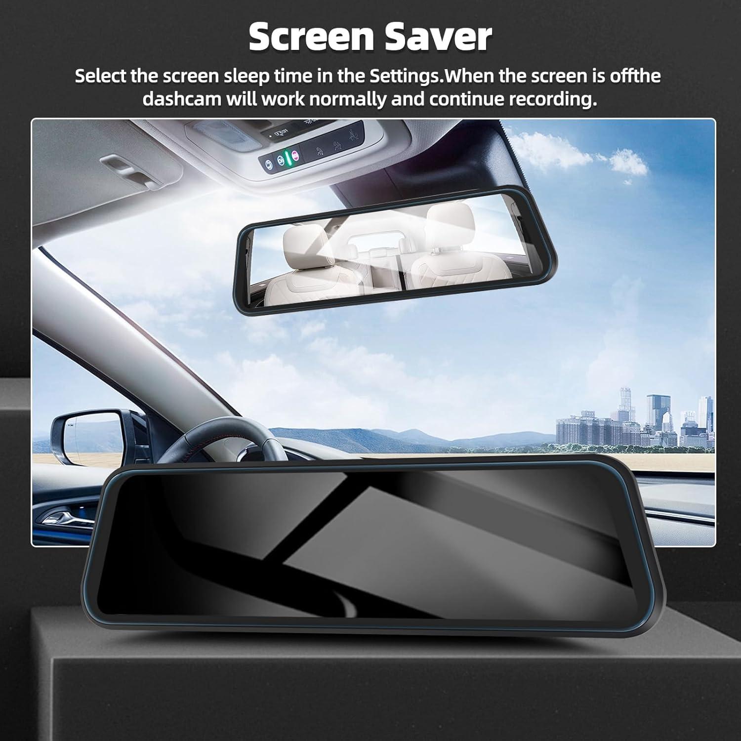 Cámara de Salpicadero Zomolither 9.66" IPS 1080P con Visión Nocturna