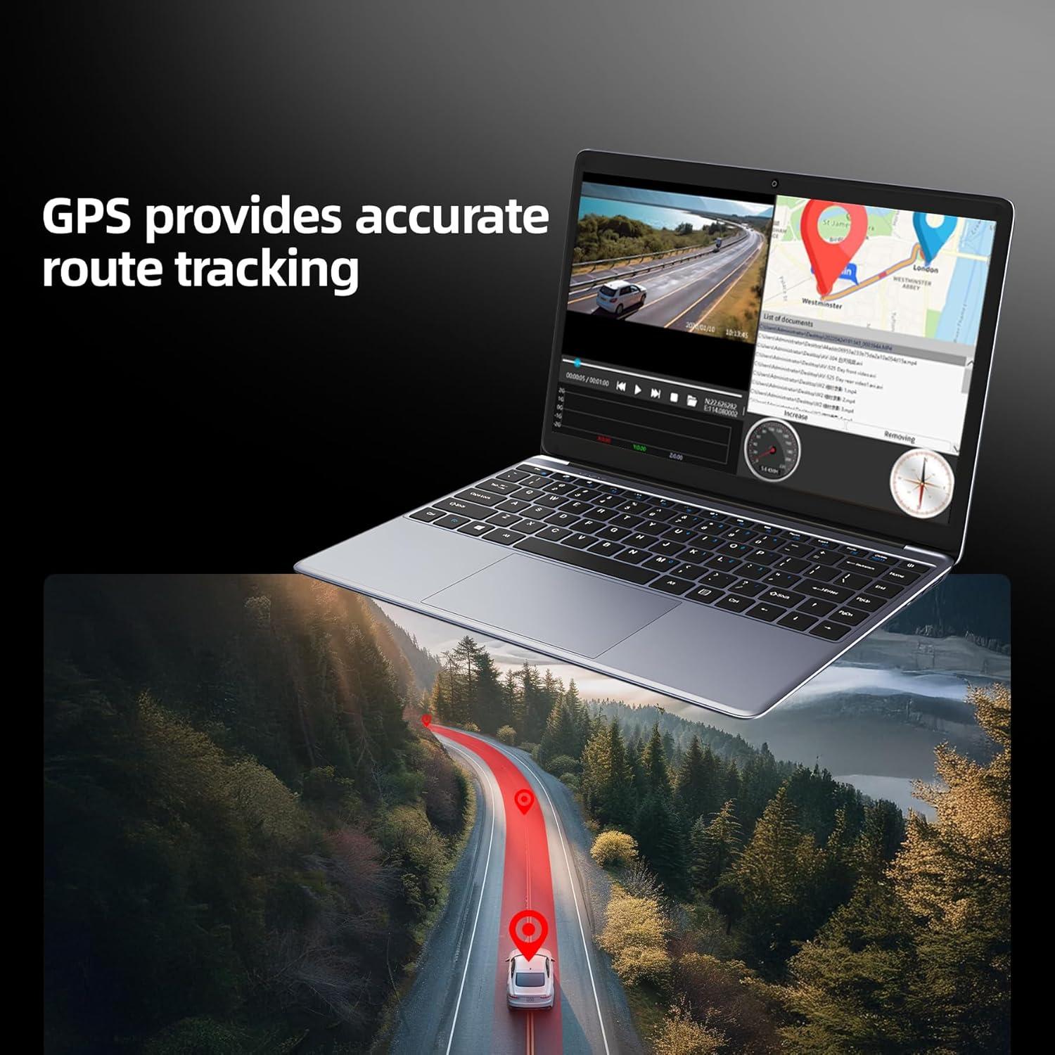 Cámara de Espejo Retrovisor Gloryes A980 360° con GPS y Wi-Fi