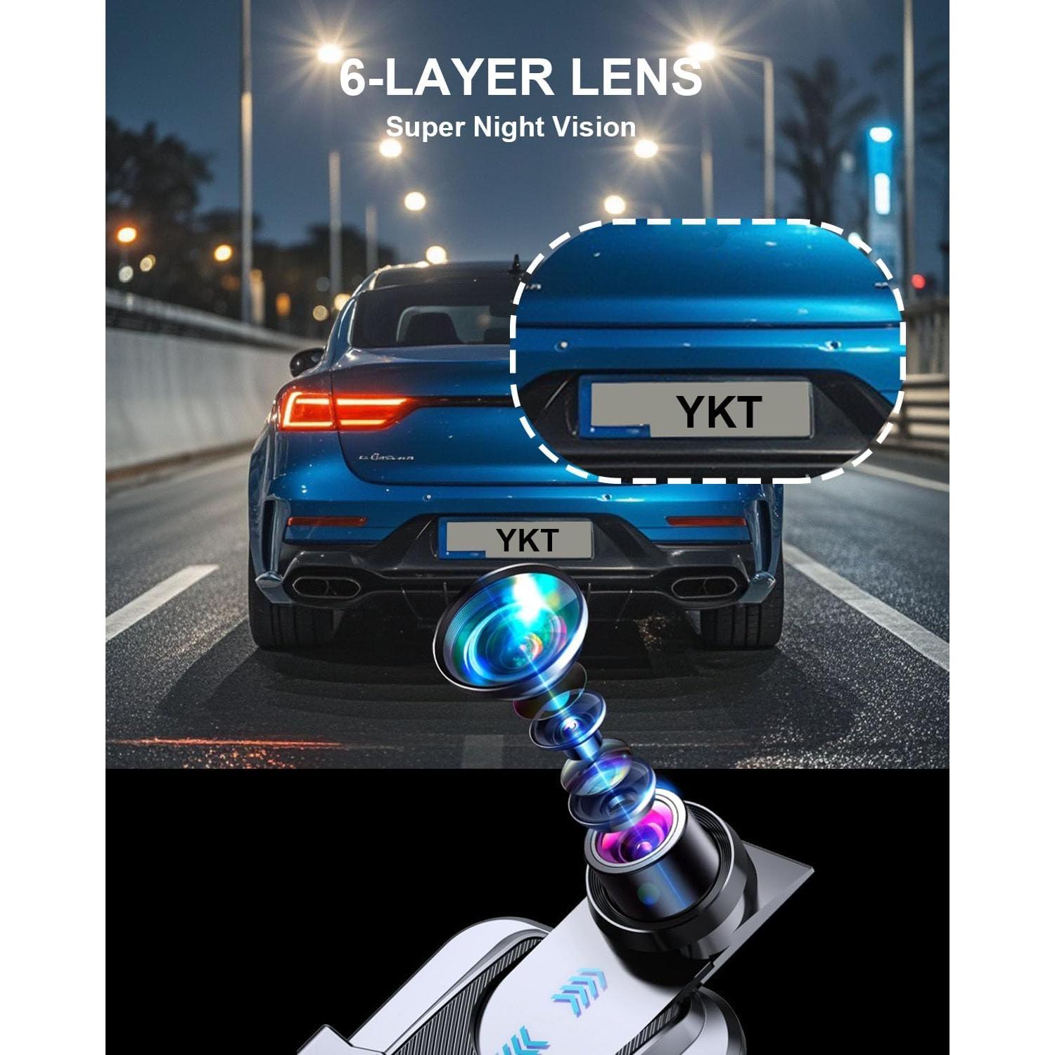 Cámara de Espejo YKT H9-2 4K con Pantalla Táctil 10" y GPS