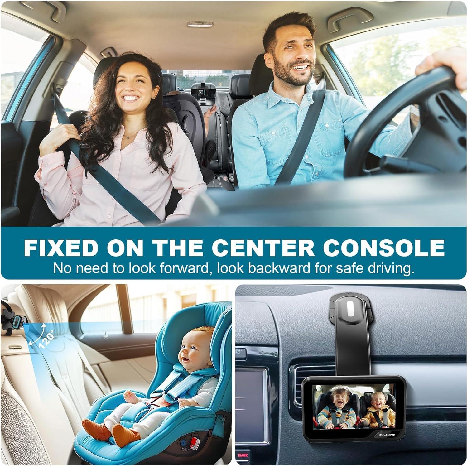 Espejo de Coche para Bebés Shynerk YB-405CA 4.3" HD