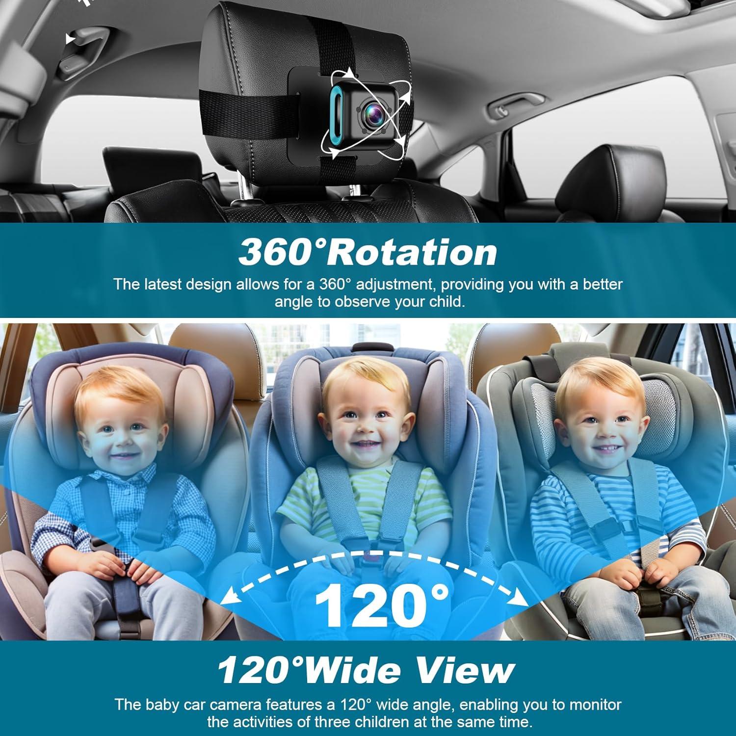 Espejo de Coche para Bebés Shynerk YB-405CA 4.3" HD