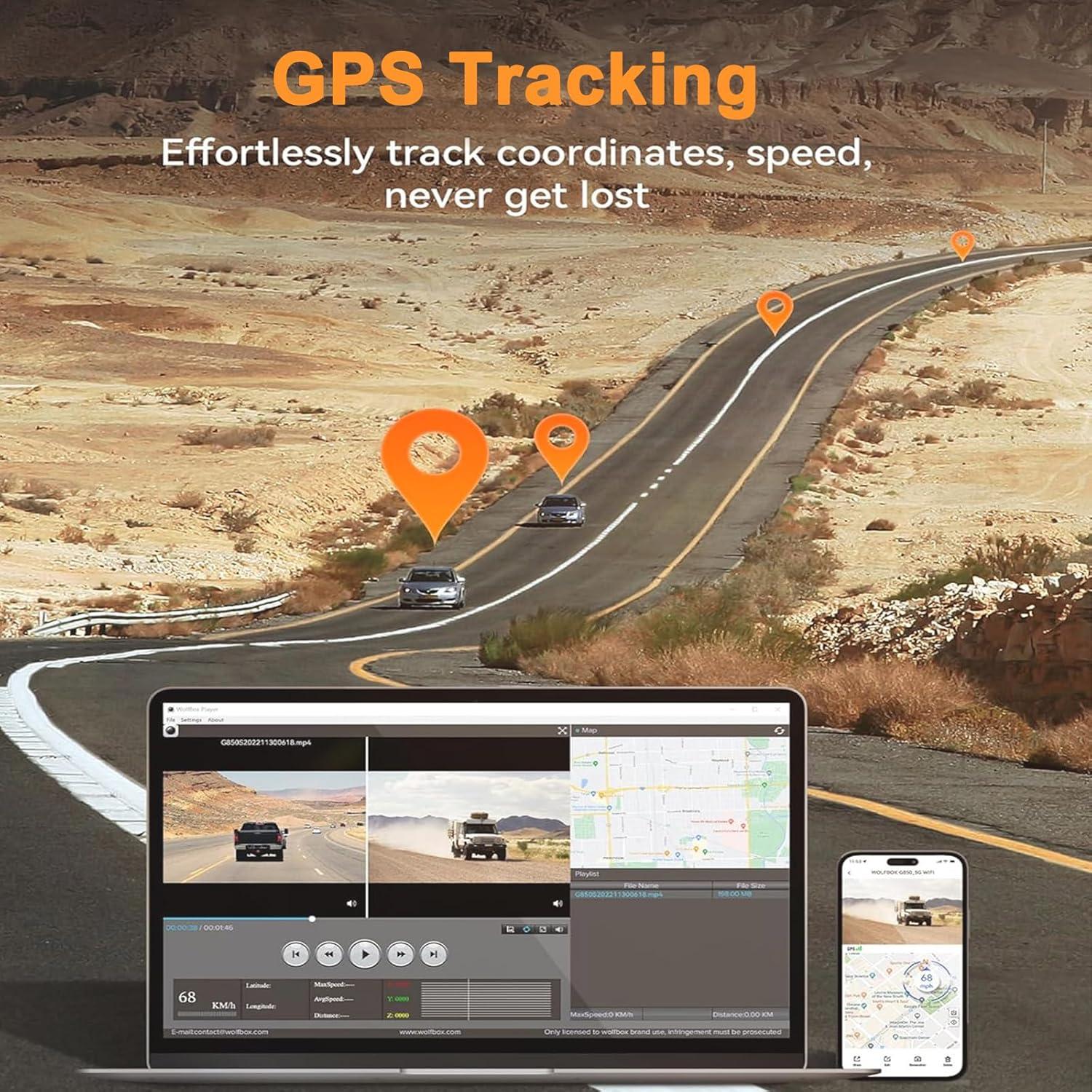 Cámara de Espejo Retrovisor MITNOTY X12 4K 3 Canales con GPS