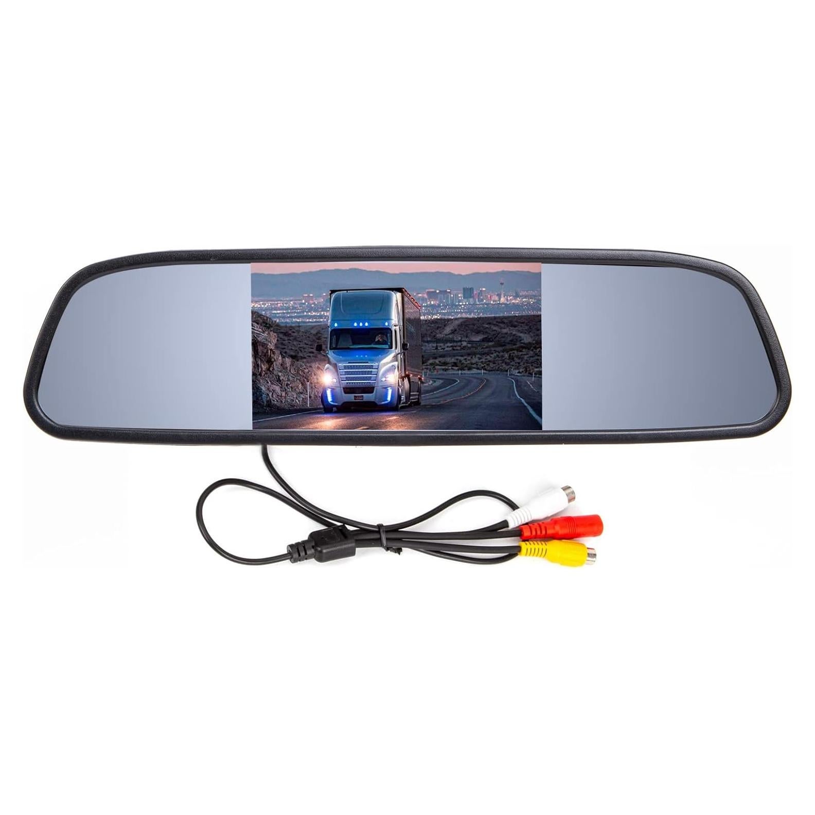Monitor Retrovisor LCD 4.3" Yasoca para Auto 12V-24V