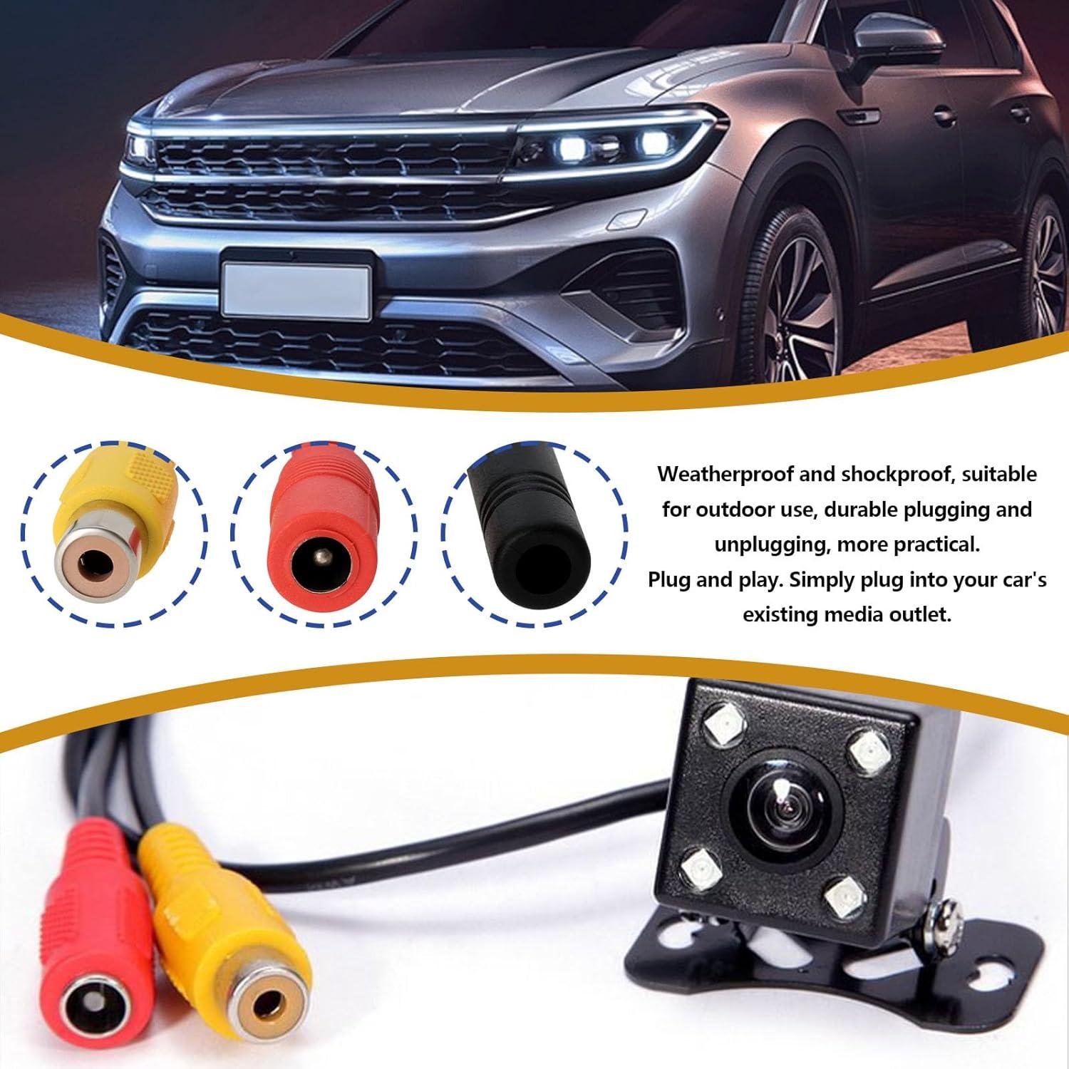 Cable Adaptador de Cámara de Reversa OTOTEC 55.5cm 4-Pin a RCA