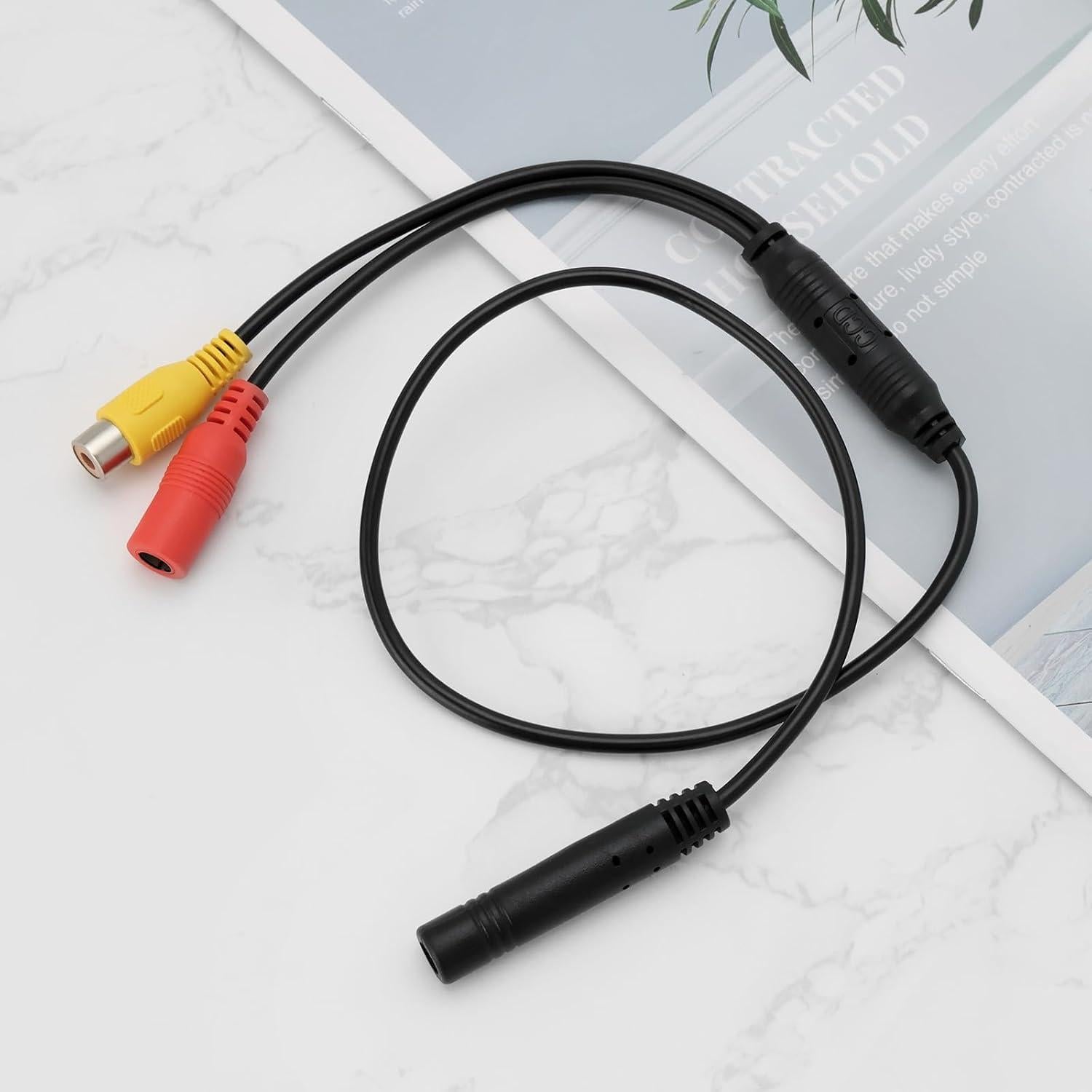 Cable Adaptador de Cámara de Reversa OTOTEC 55.5cm 4-Pin a RCA