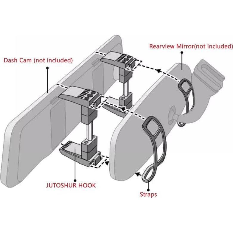 Soporte de Cámara de Salpicadero JUTOSHUR para Espejo Retrovisor