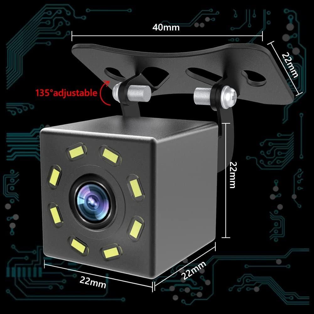 Cámara de Respaldo CUQI con 8 LEDs Visión Nocturna 170°