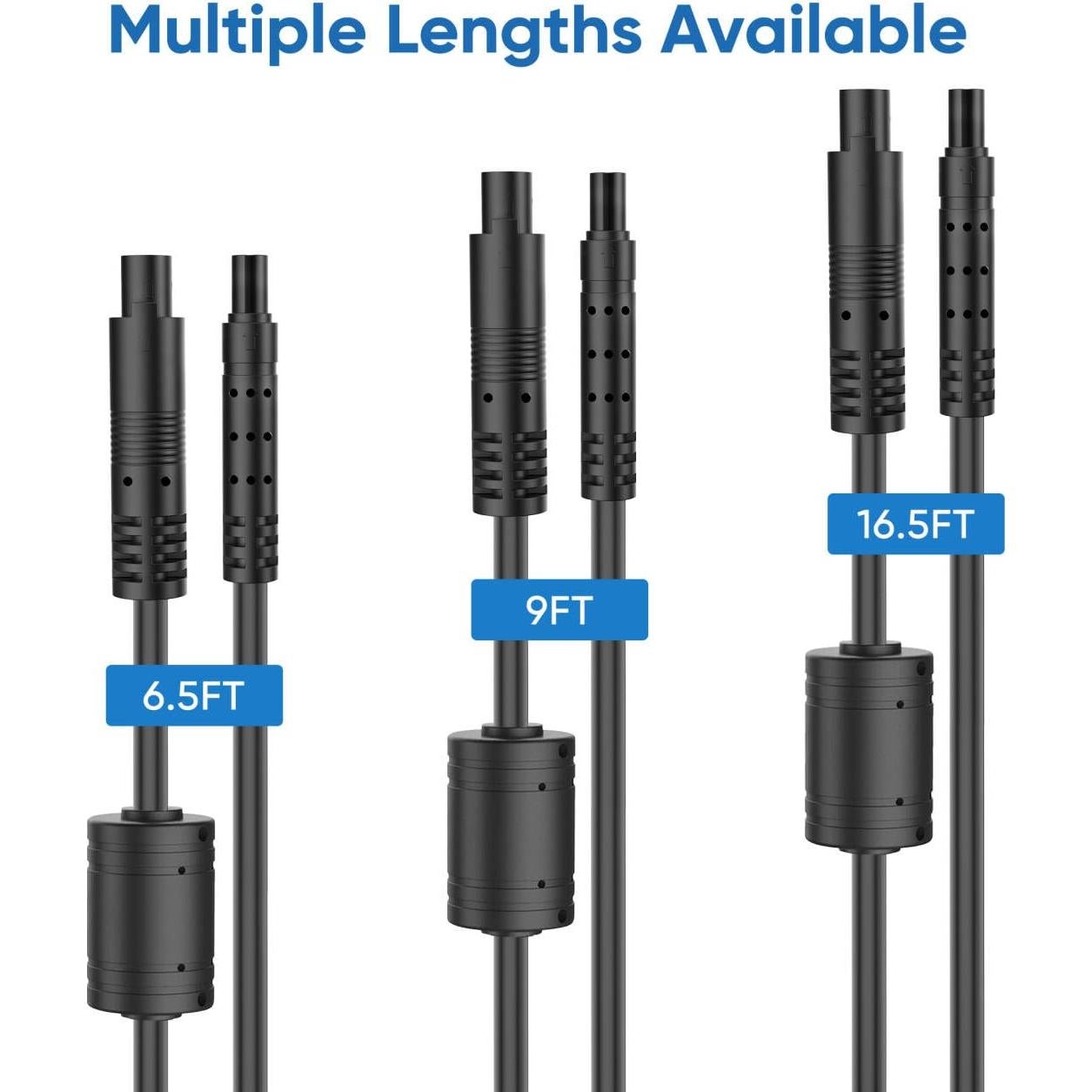 Cable de Extensión para Cámara de Respaldo YQMAJIM 2.74m 4 Pines