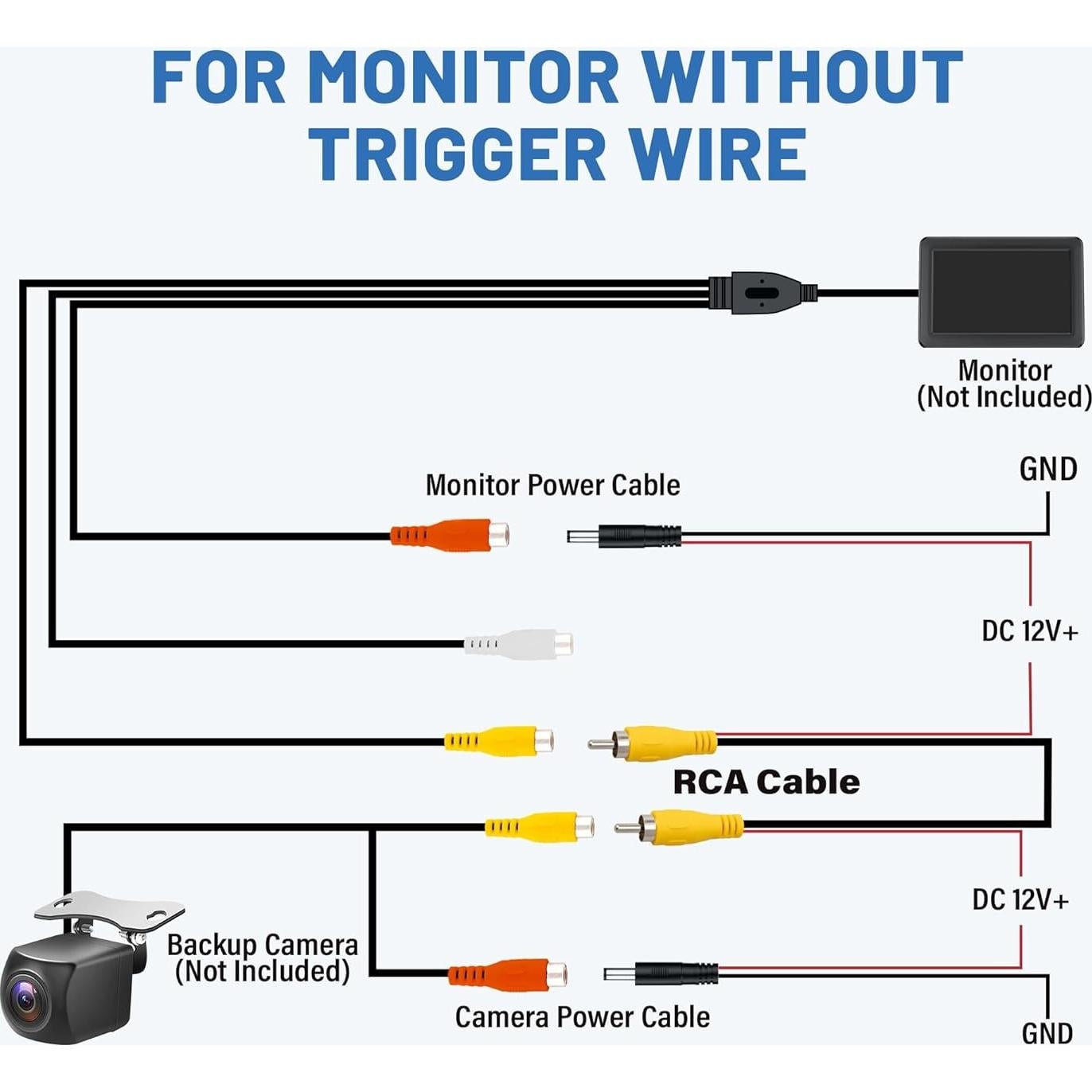 EWAY Cable de Extensión RCA 6m con Activación para Cámara de Respaldo
