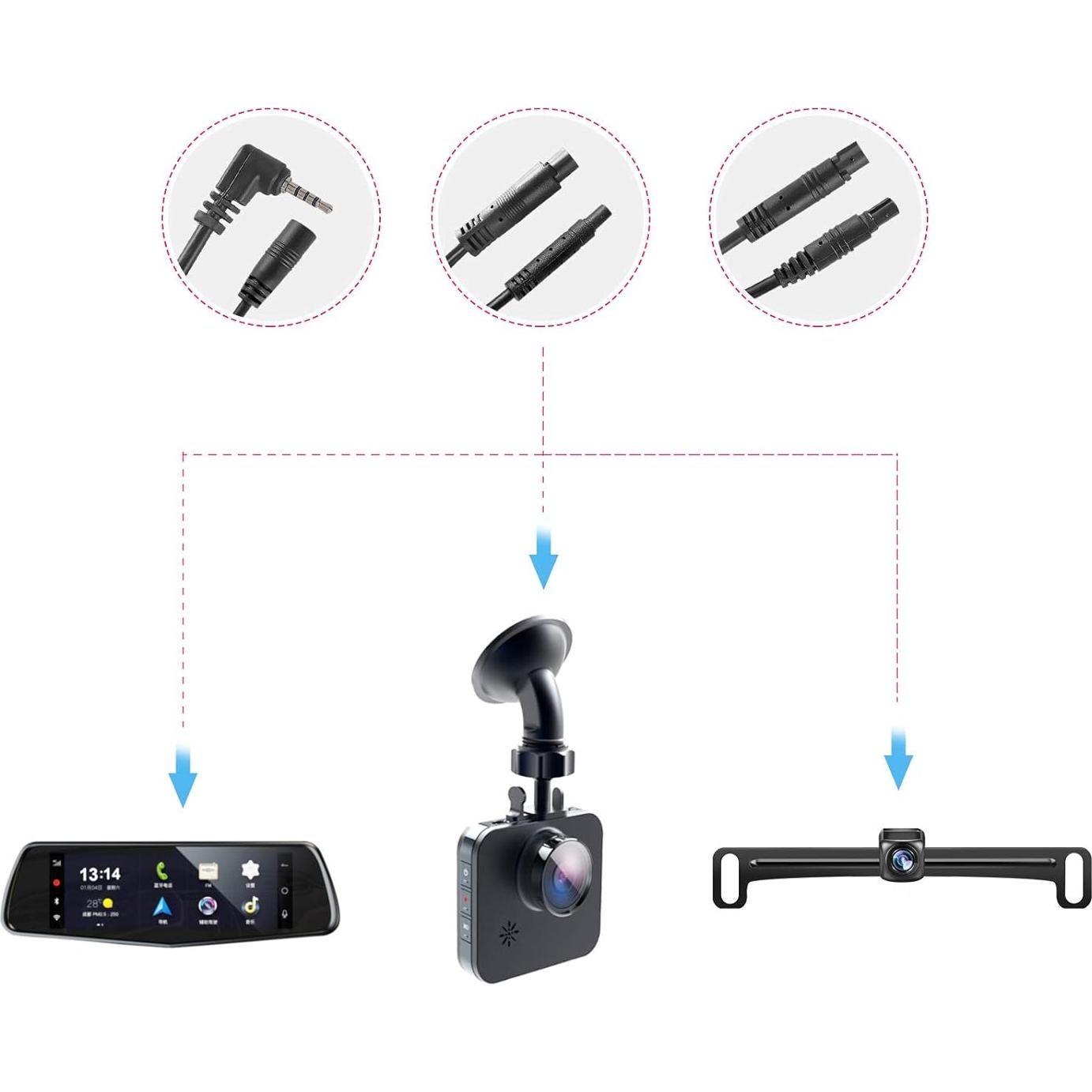 Cable de Extensión para Cámara de Respaldo Pixelman 5m 4 Pines