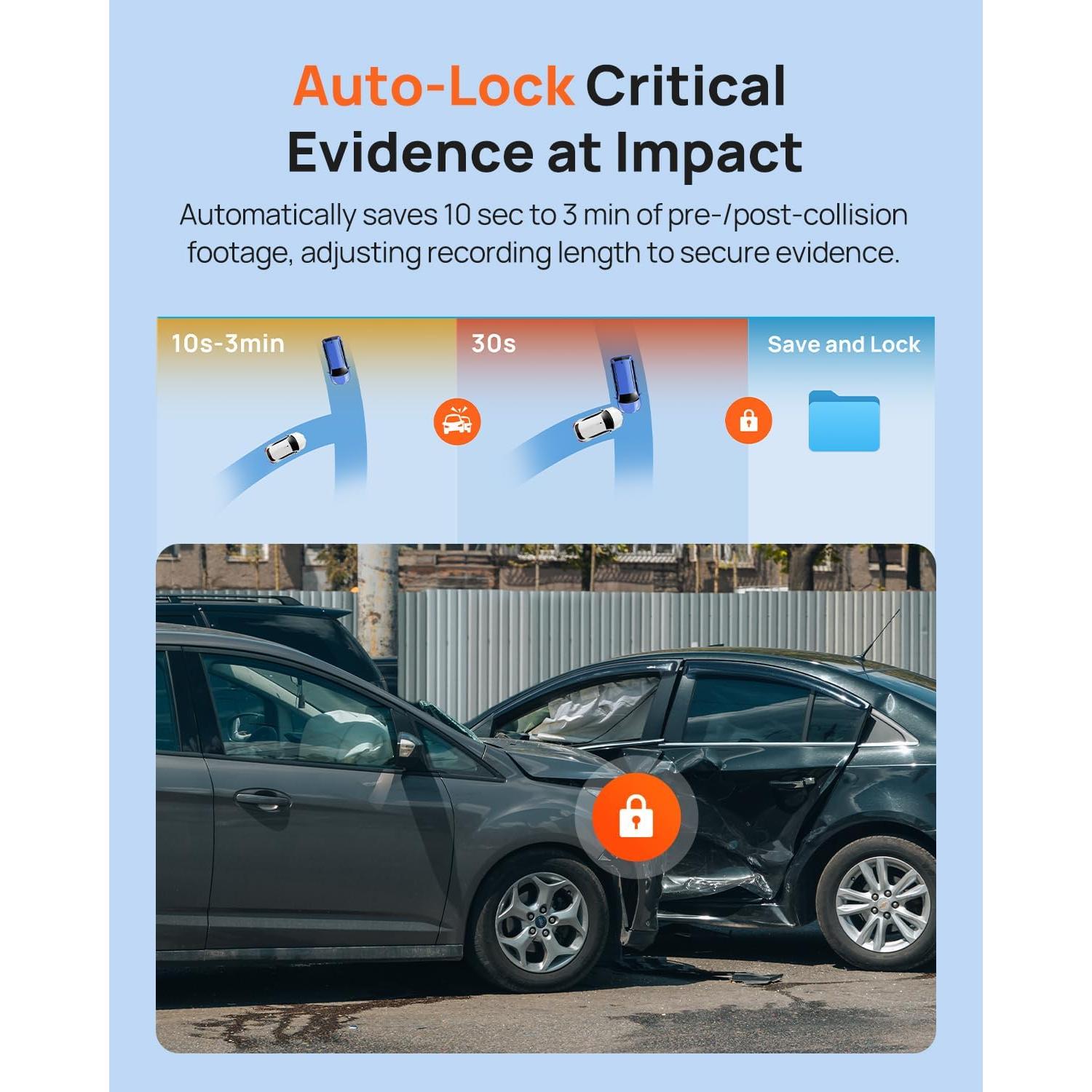 Cámara Dash 70mai A410 Doble 2.5K+1080P con GPS y Wi-Fi