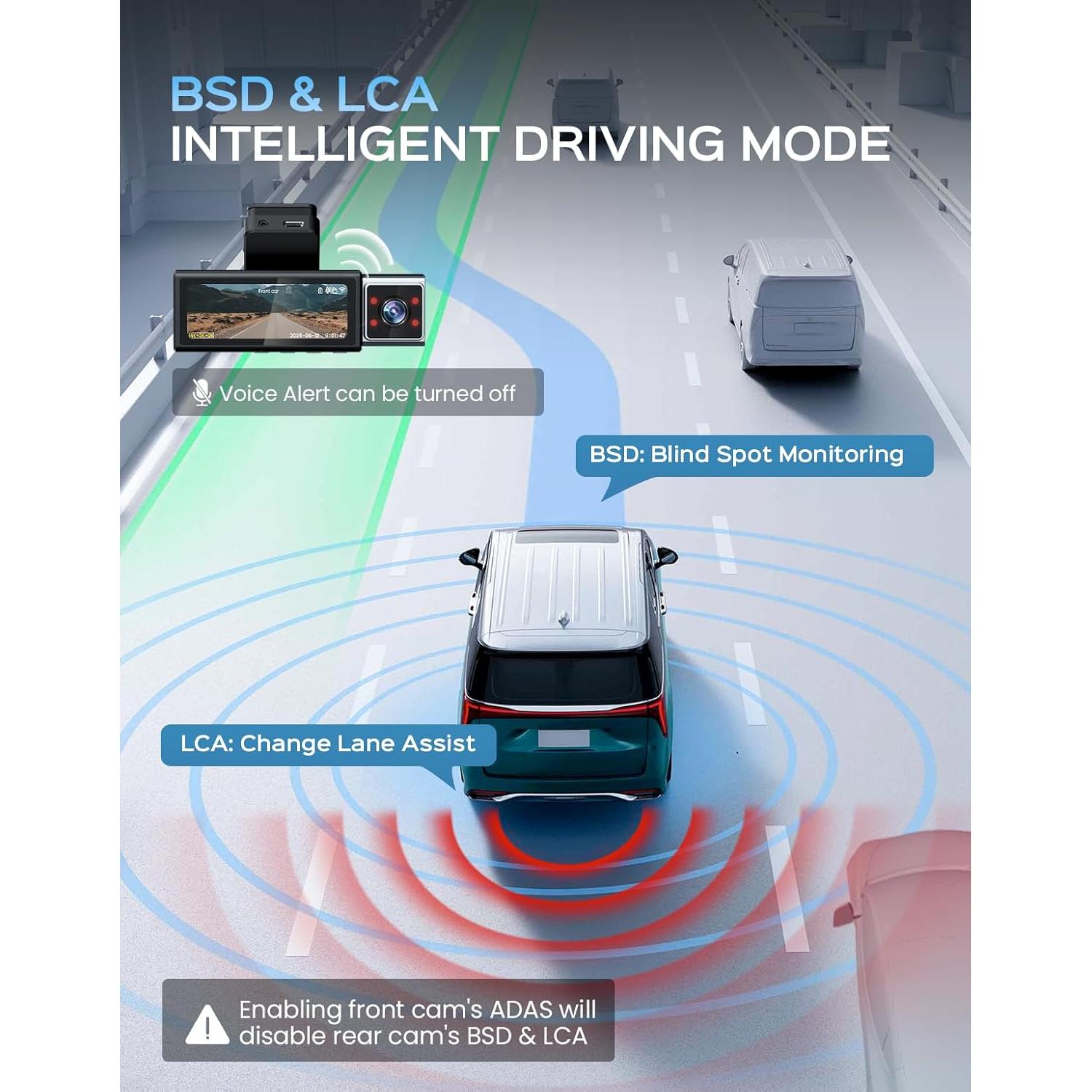 Cámara de tablero 4K TECXERLLON TX320H con GPS y ADAS
