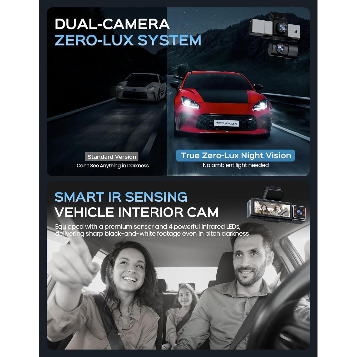 Cámara de tablero 4K TECXERLLON TX320H con GPS y ADAS