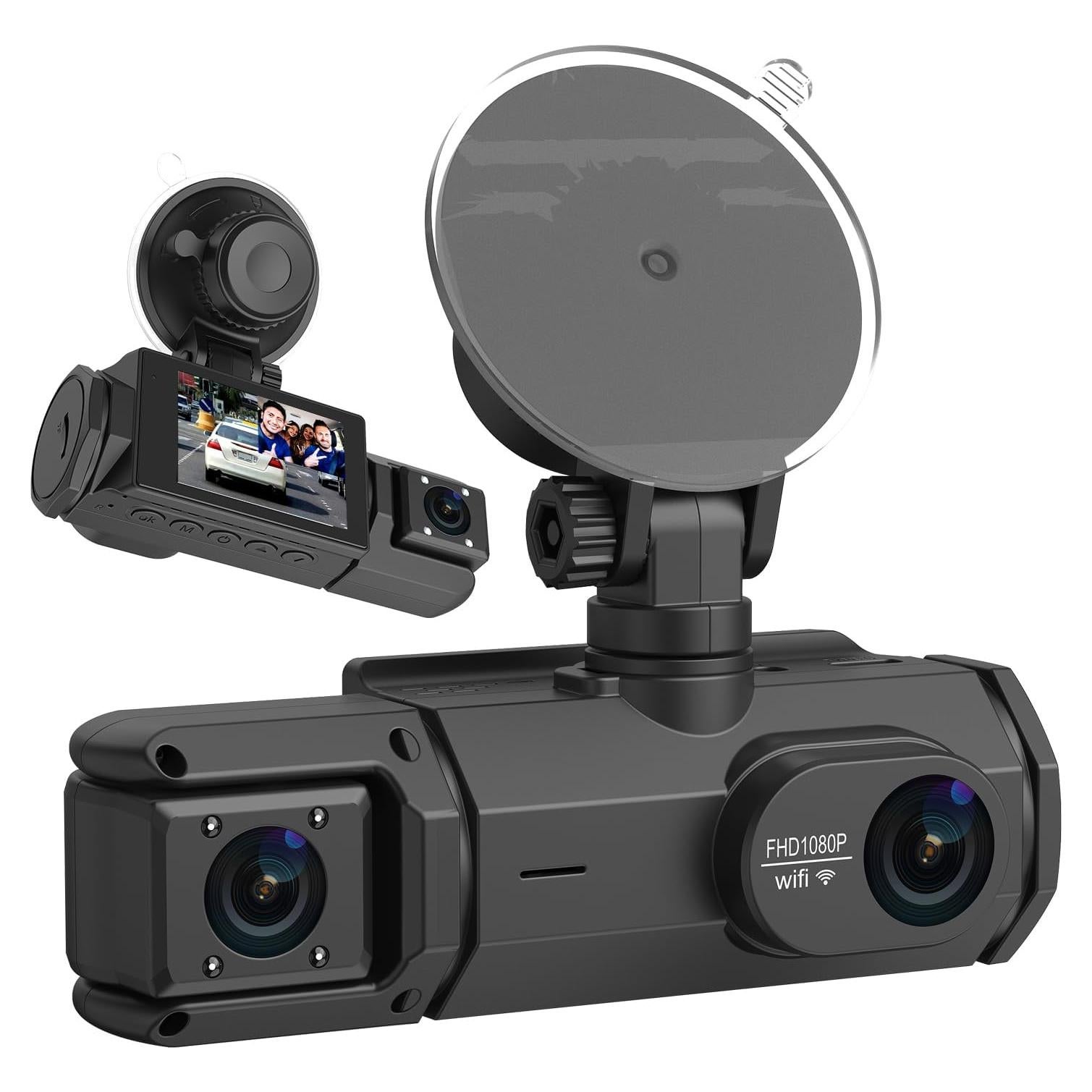 Cámara de tablero QiyuanLS Doble 1080P Full HD WiFi 170°