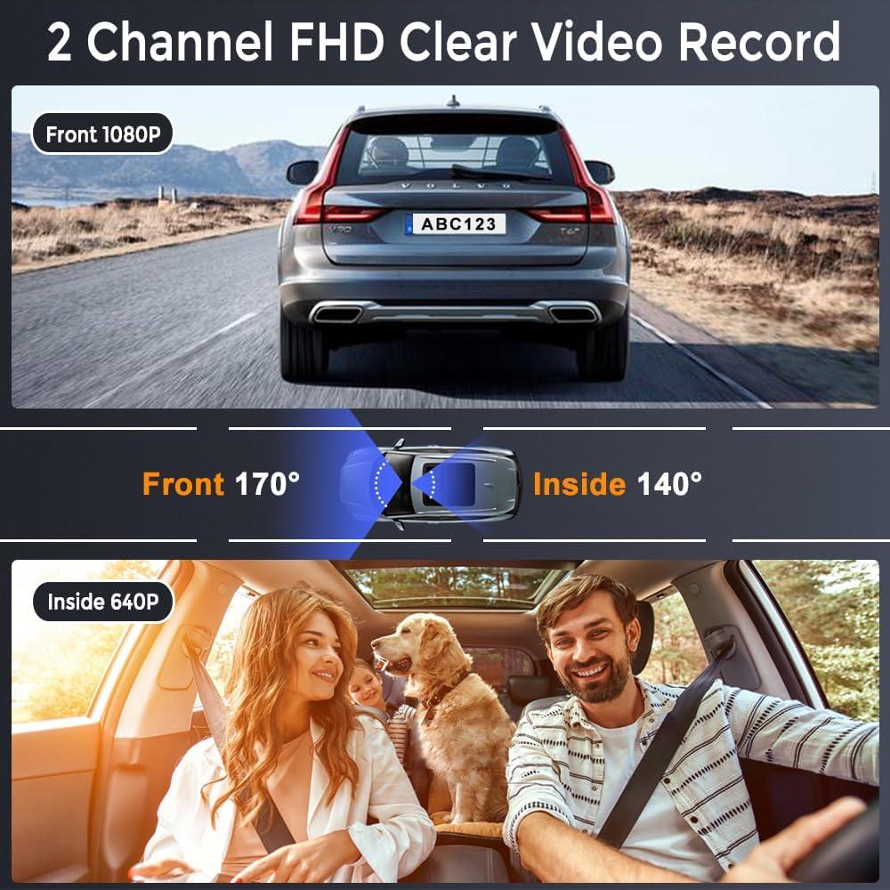 Cámara de tablero QiyuanLS Doble 1080P Full HD WiFi 170°