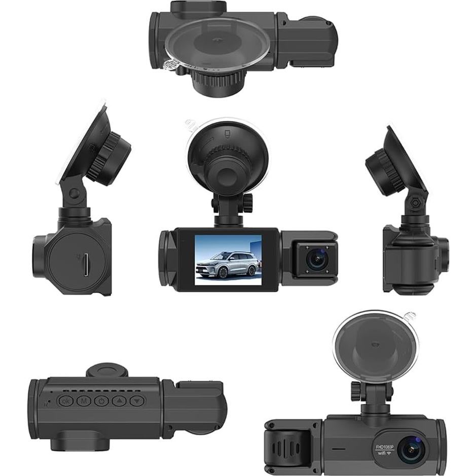 Cámara de tablero QiyuanLS Doble 1080P Full HD WiFi 170°