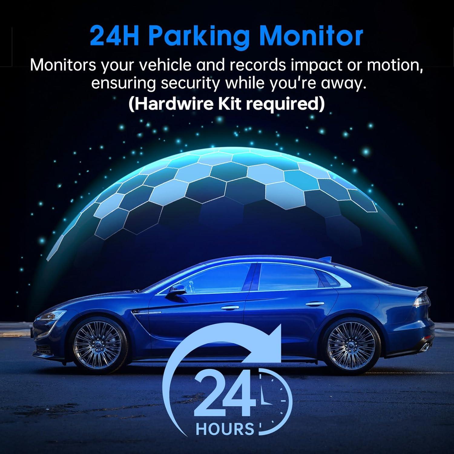 Cámara de tablero delantera y trasera Yonvim 2.5K QHD