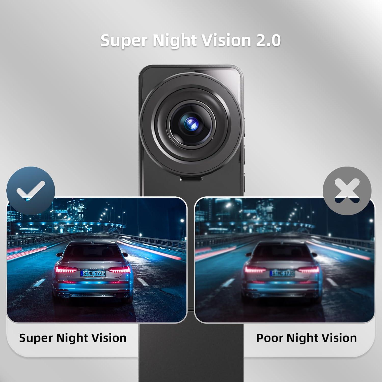 Cámara de tablero 3 canales Gloryes A520B 2.5K UHD con SD 64GB