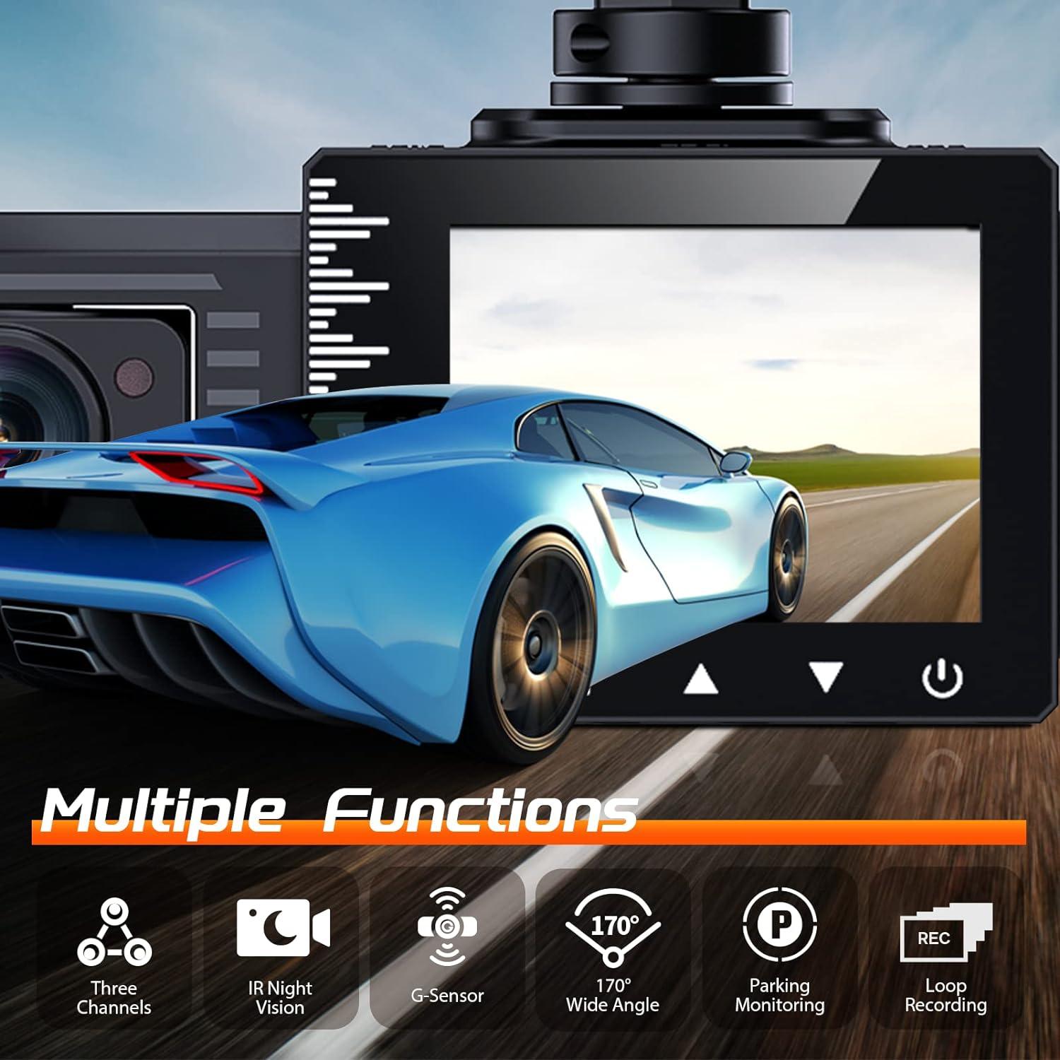 Cámara Dash 3 Canales iiwey T1-pro 1080P con Visión Nocturna