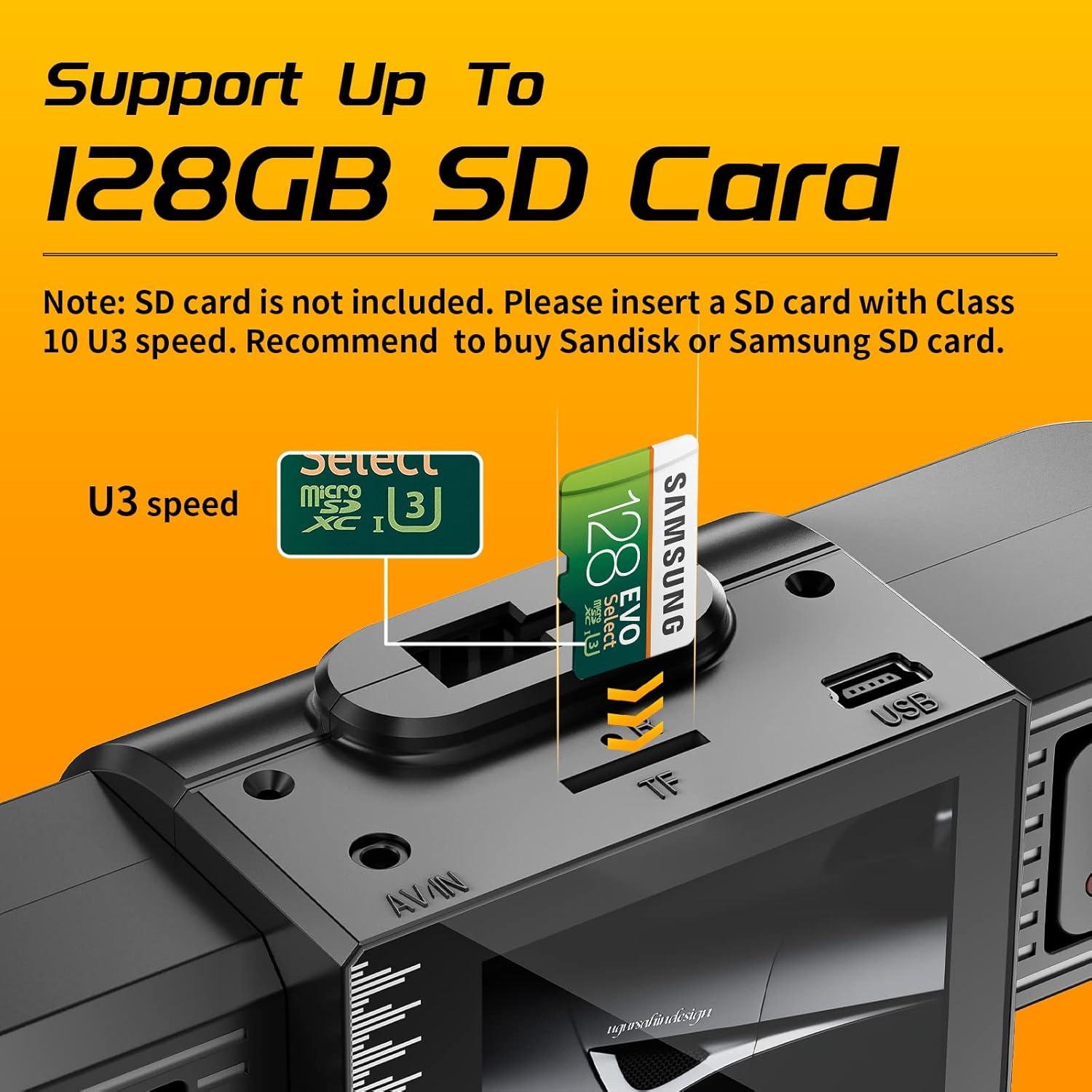 Cámara Dash 3 Canales iiwey T1-pro 1080P con Visión Nocturna