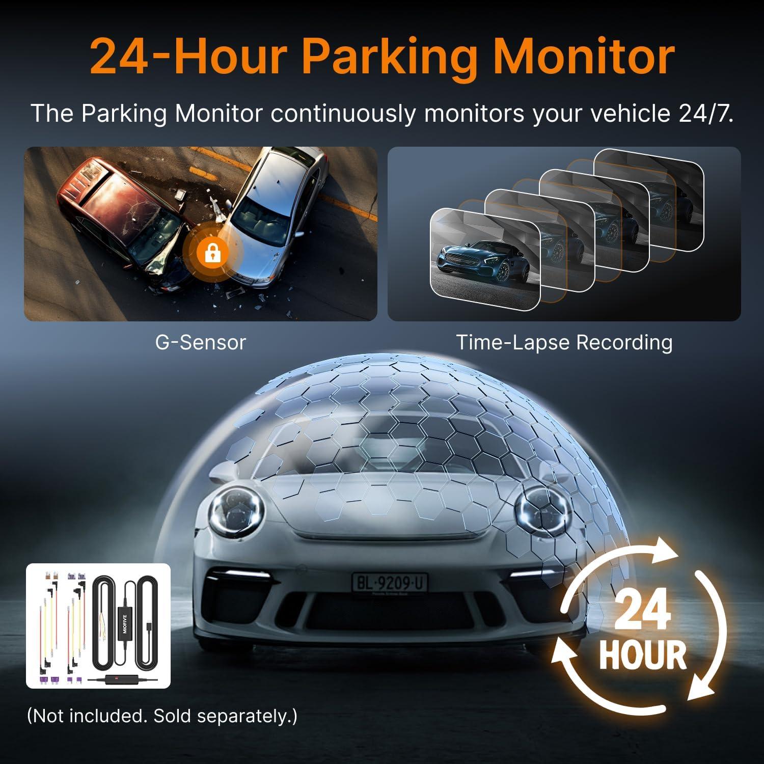 Cámara de Tablero Miofive S1 4K UHD con GPS y Wi-Fi 5G