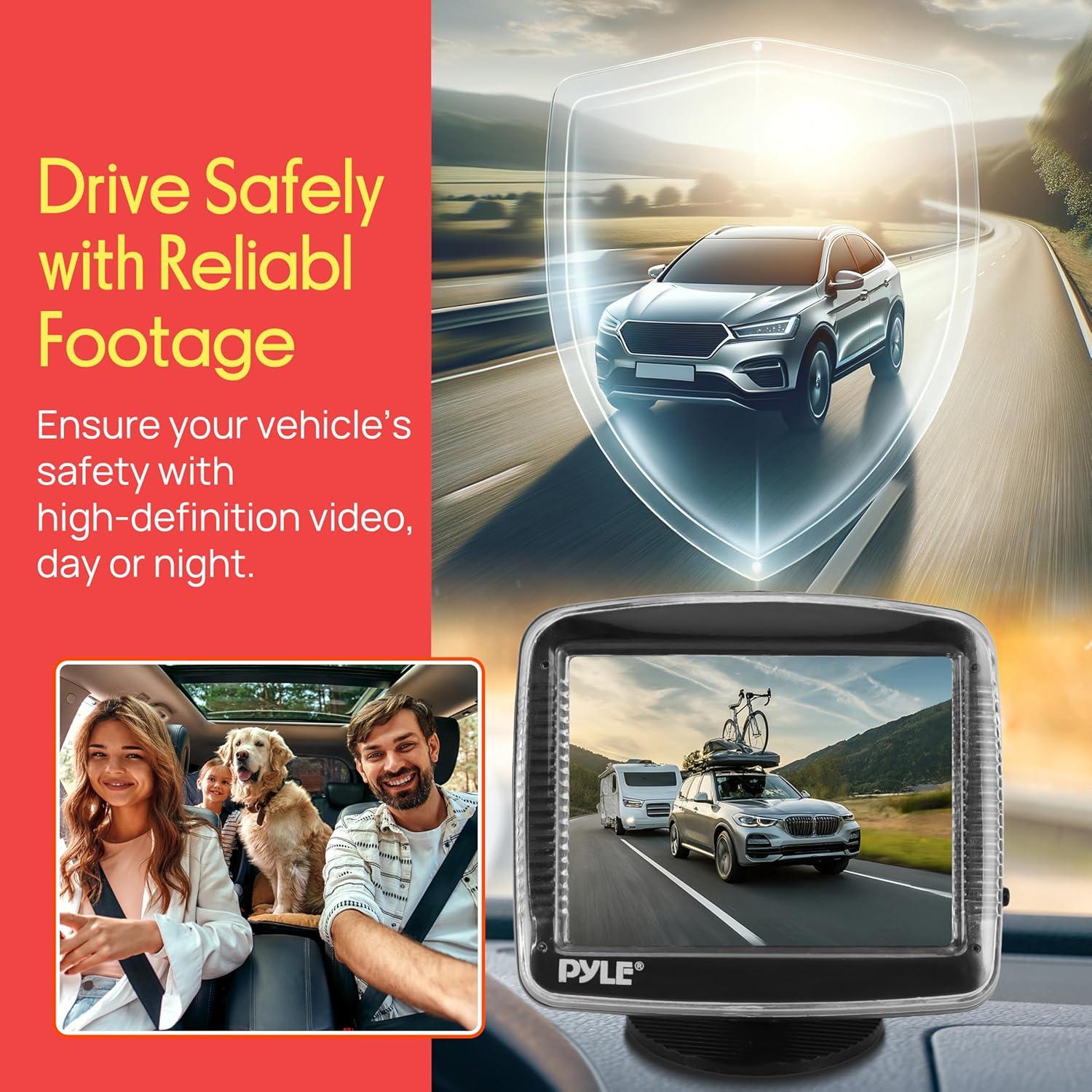 Cámara de Respaldo Pyle PLCM10 para Placa de Matrícula 1080p