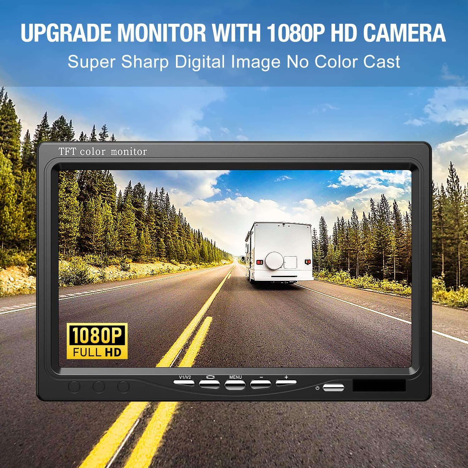 Kit de Monitor Doble 7" HD 1080P DVKNM con 2 Cámaras IP69