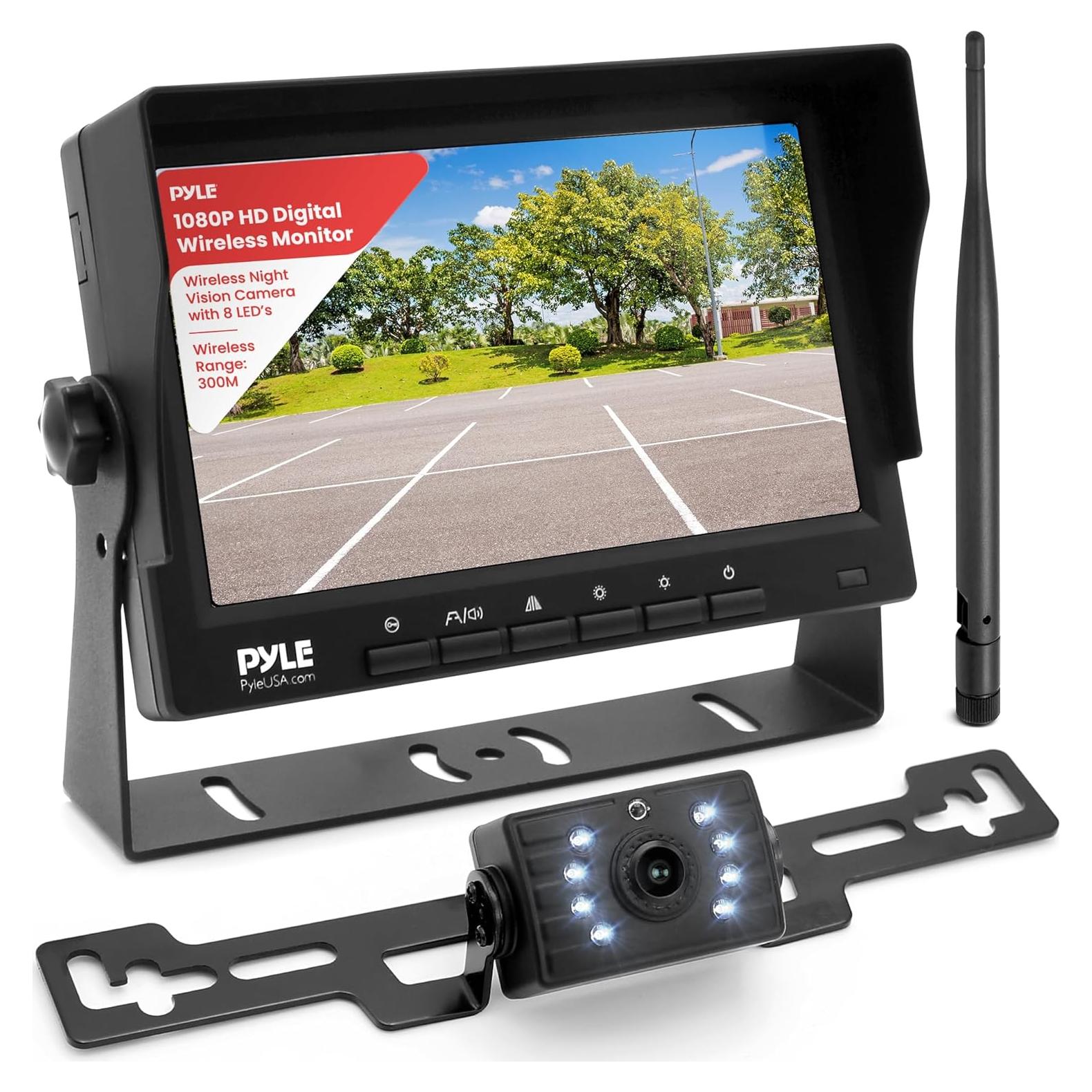 Monitor Inalámbrico 7" Pyle HD 1080P con Cámara Impermeable