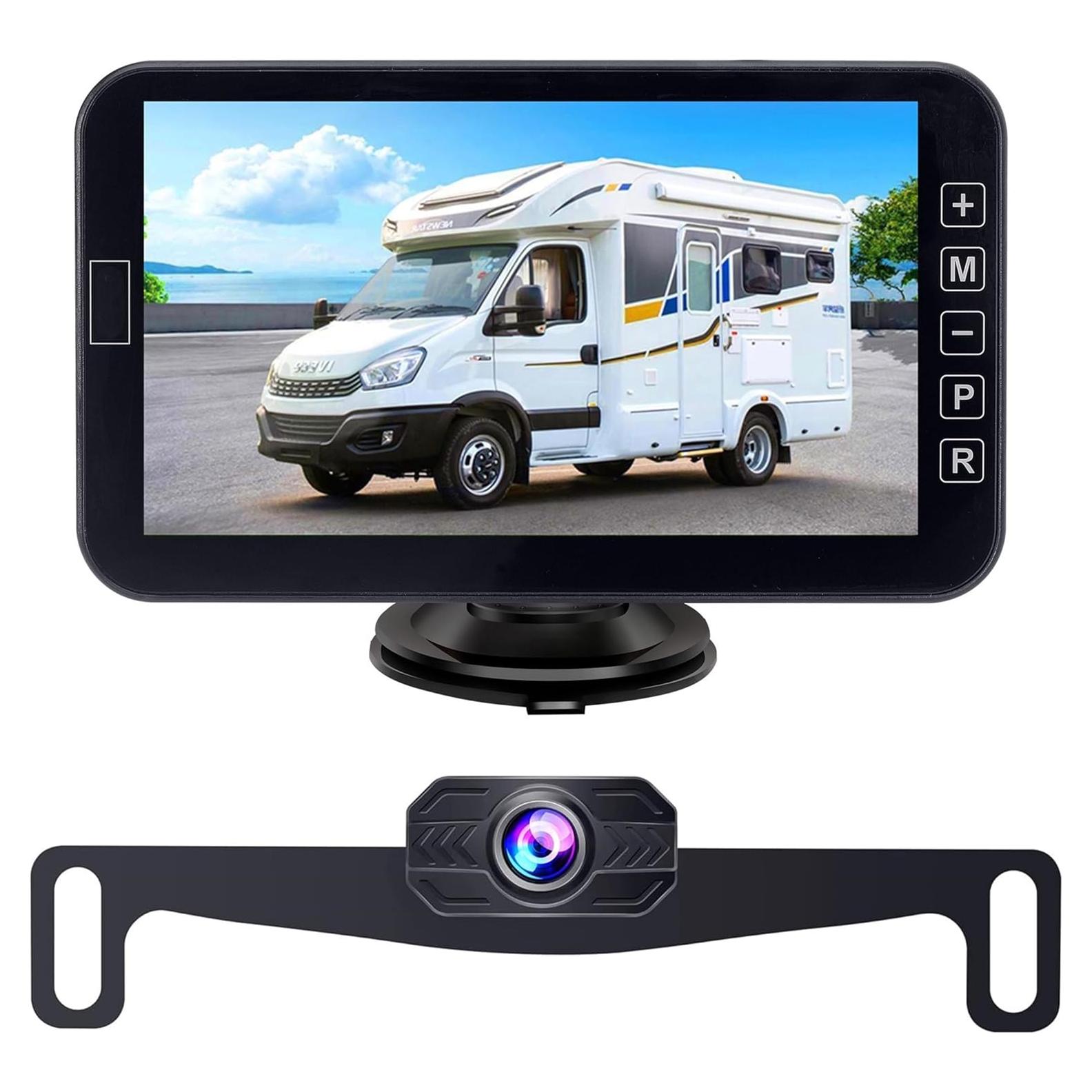 Cámara de Respaldo YIMU AHD701 con Monitor 7" HD 2K