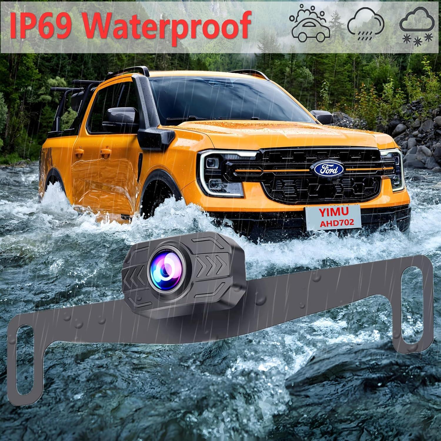 Cámara de Respaldo YIMU AHD701 con Monitor 7" HD 2K