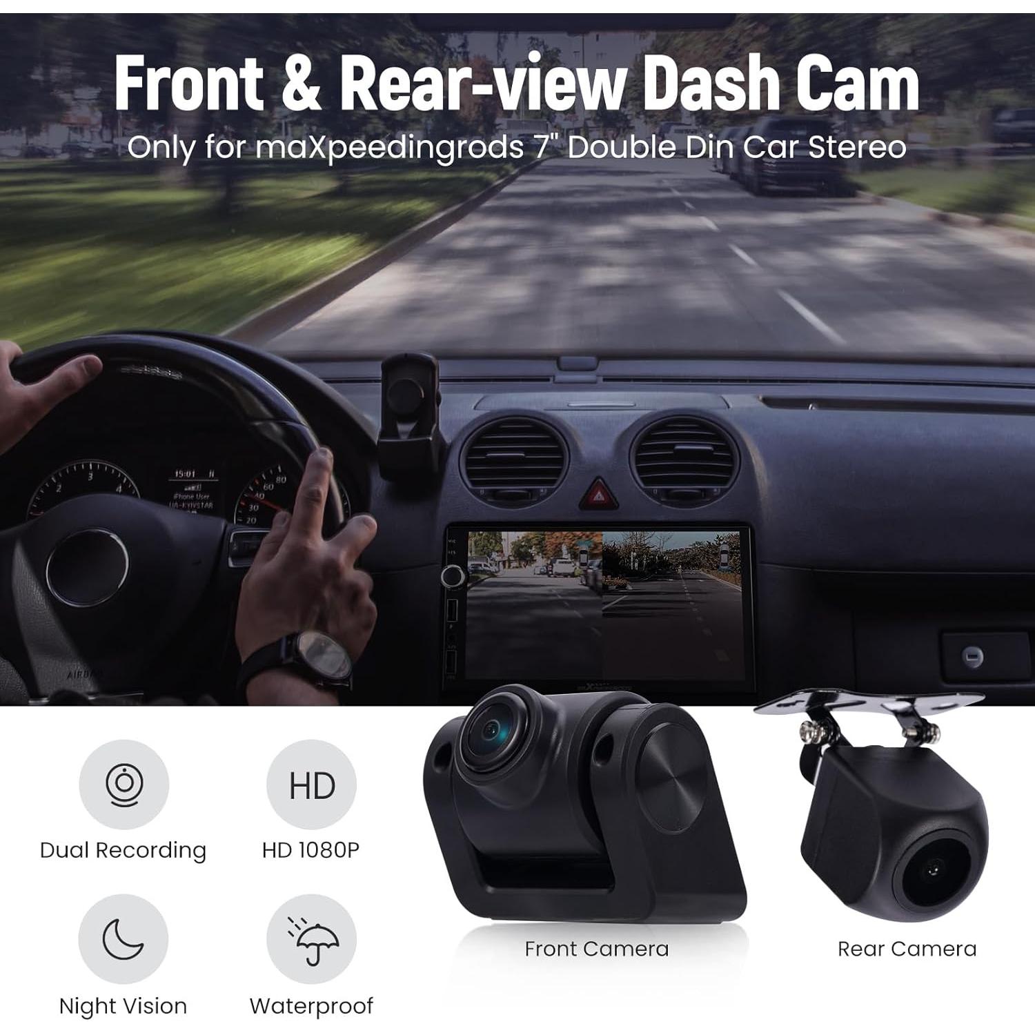 Dash Cam delantera y trasera maXpeedingrods HD 1080P