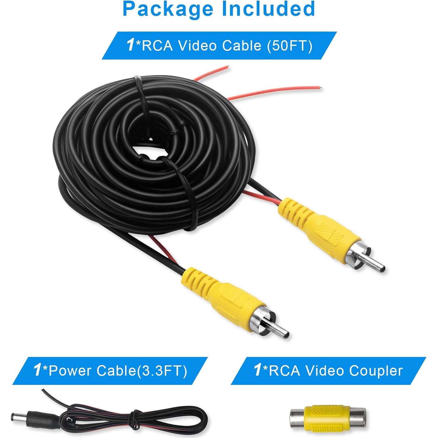 Cable de Video RCA Engrosado LBW 10 Metros para Cámara de Reversa