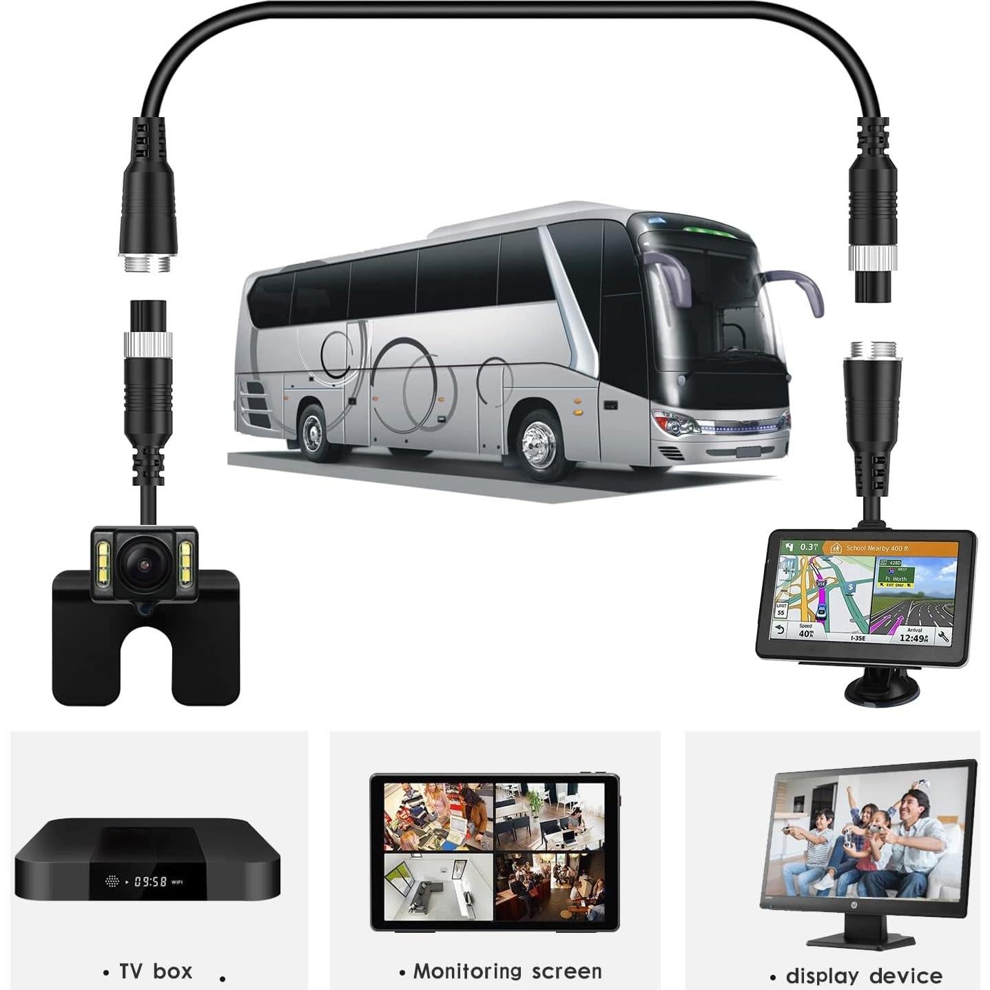 Cable de Extensión de Video 4-Pin EKYLIN 5M Impermeable