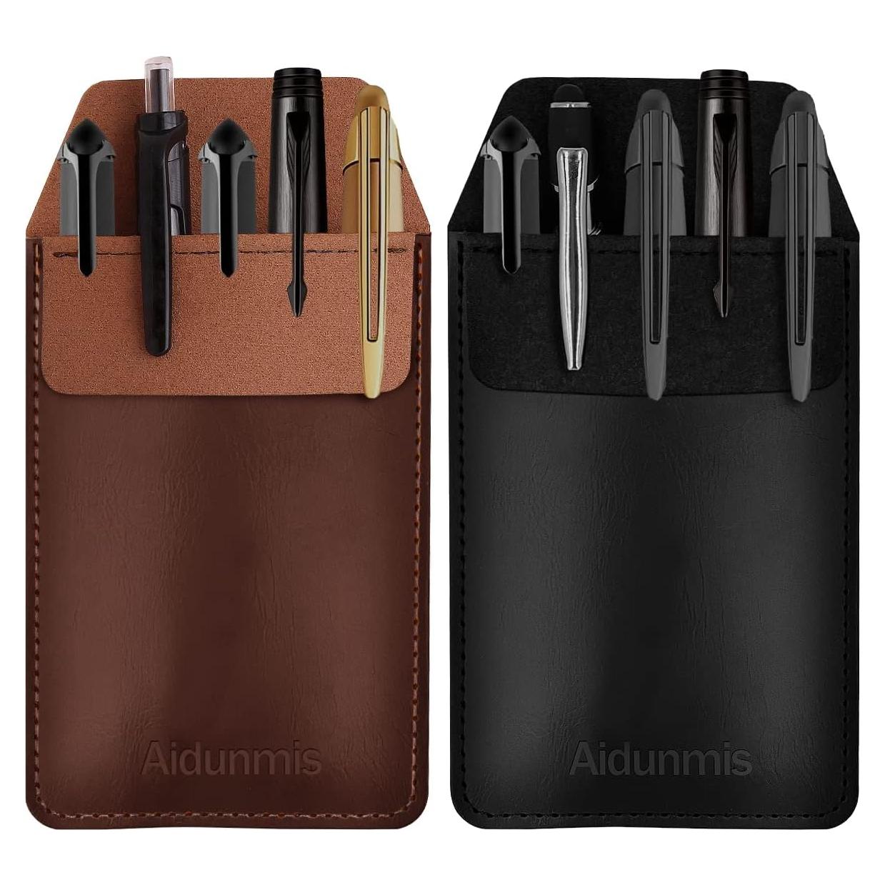 Protector de Bolsillo Aidunmis 2 Piezas Cuero PU Marrón Negro