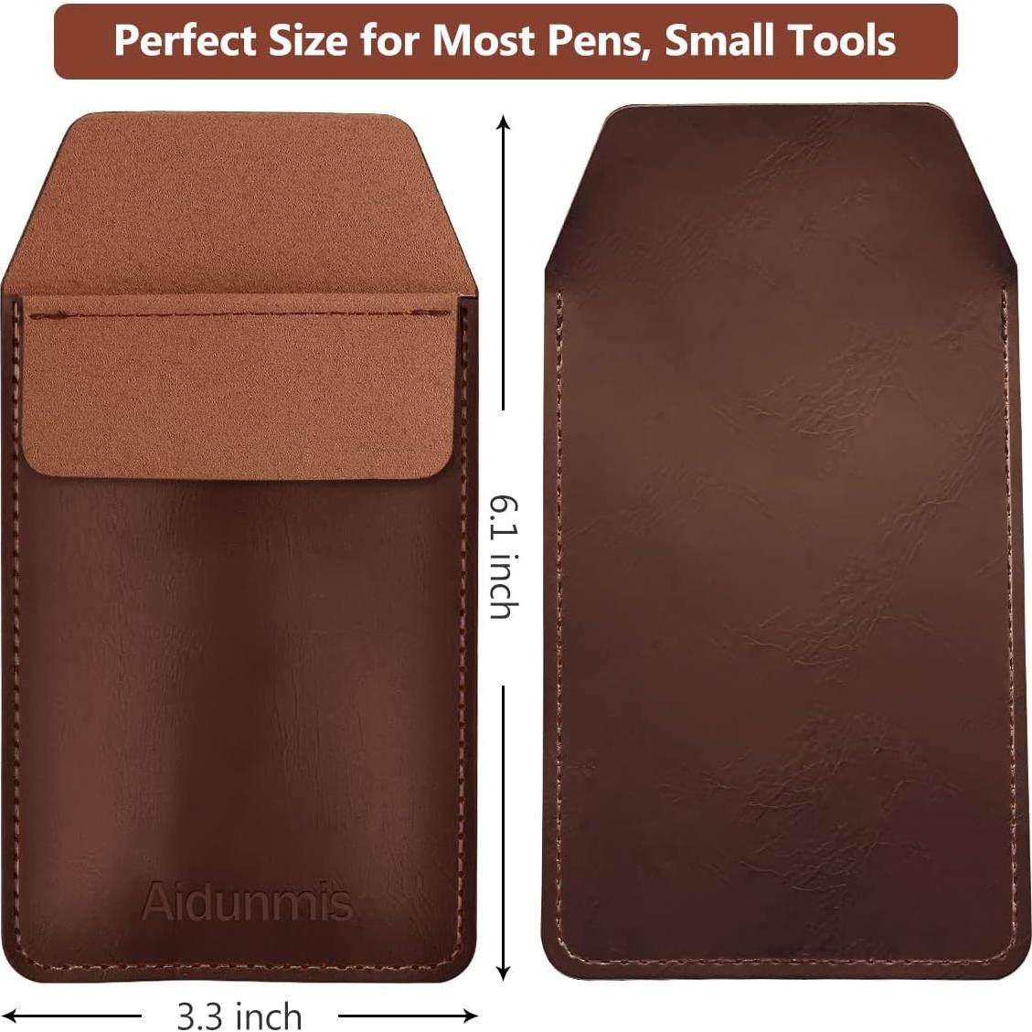 Protector de Bolsillo Aidunmis 2 Piezas Cuero PU Marrón Negro