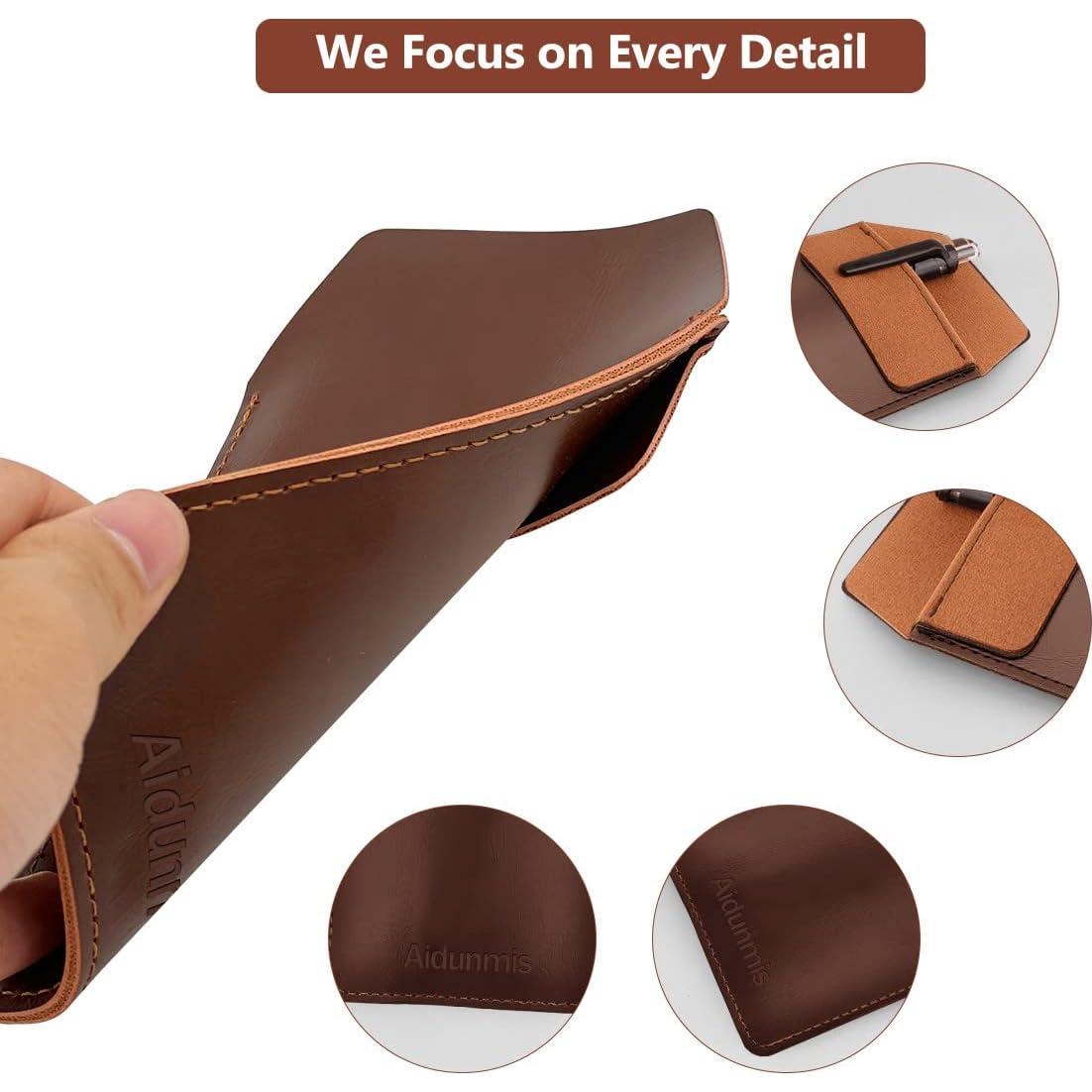 Protector de Bolsillo Aidunmis 2 Piezas Cuero PU Marrón Negro