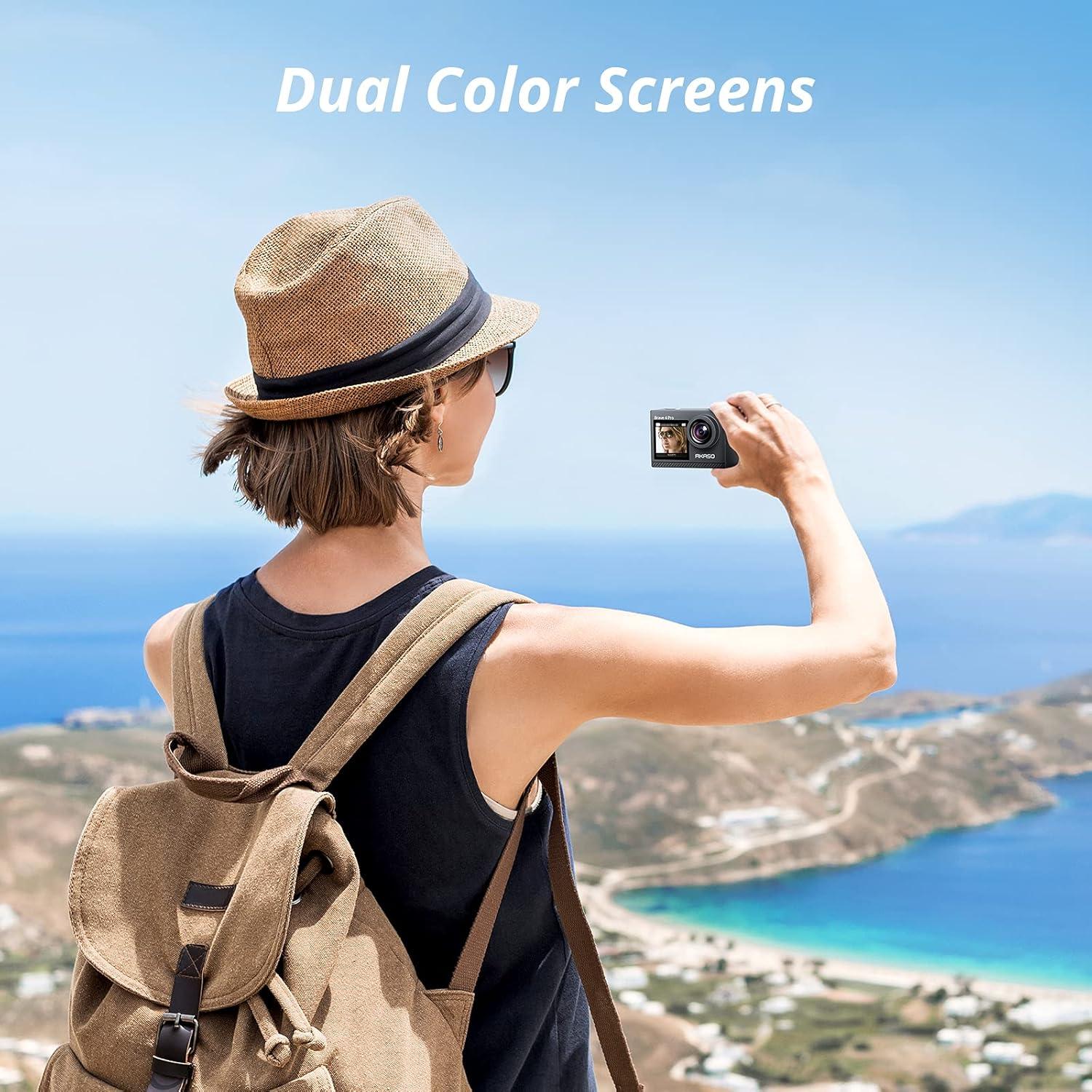 Cámara de Acción AKASO Brave 4 Pro 4K 30fps + 64GB + Accesorios