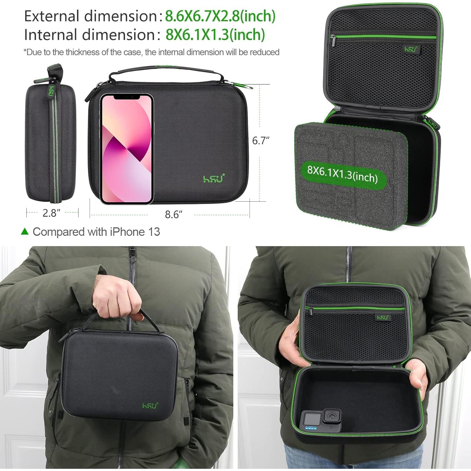 Funda Protectora HSU Verde para Cámara de Acción GoPro