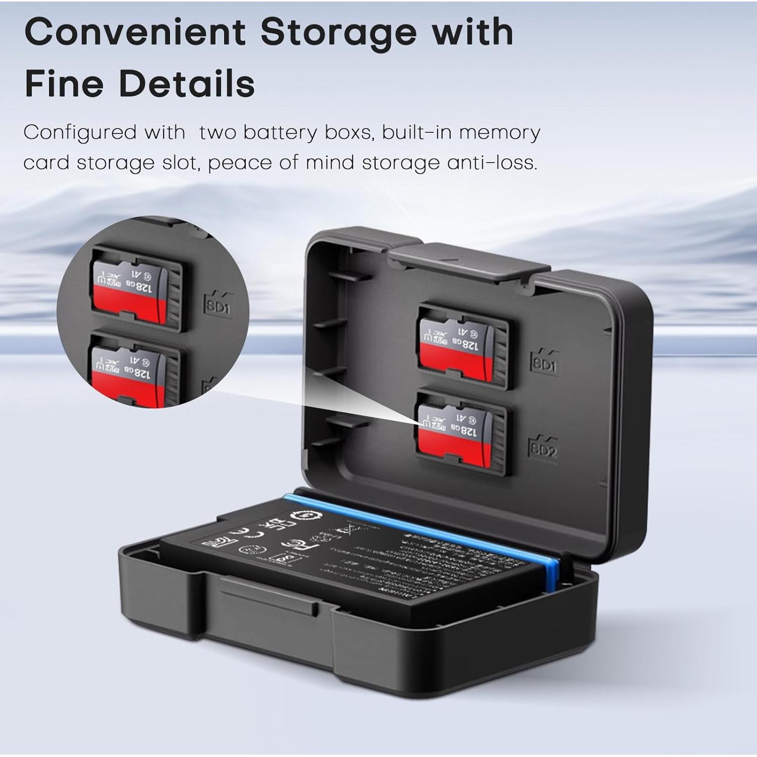 Juego de Baterías REYGEAK para Insta360 X5 2800mAh Cargador