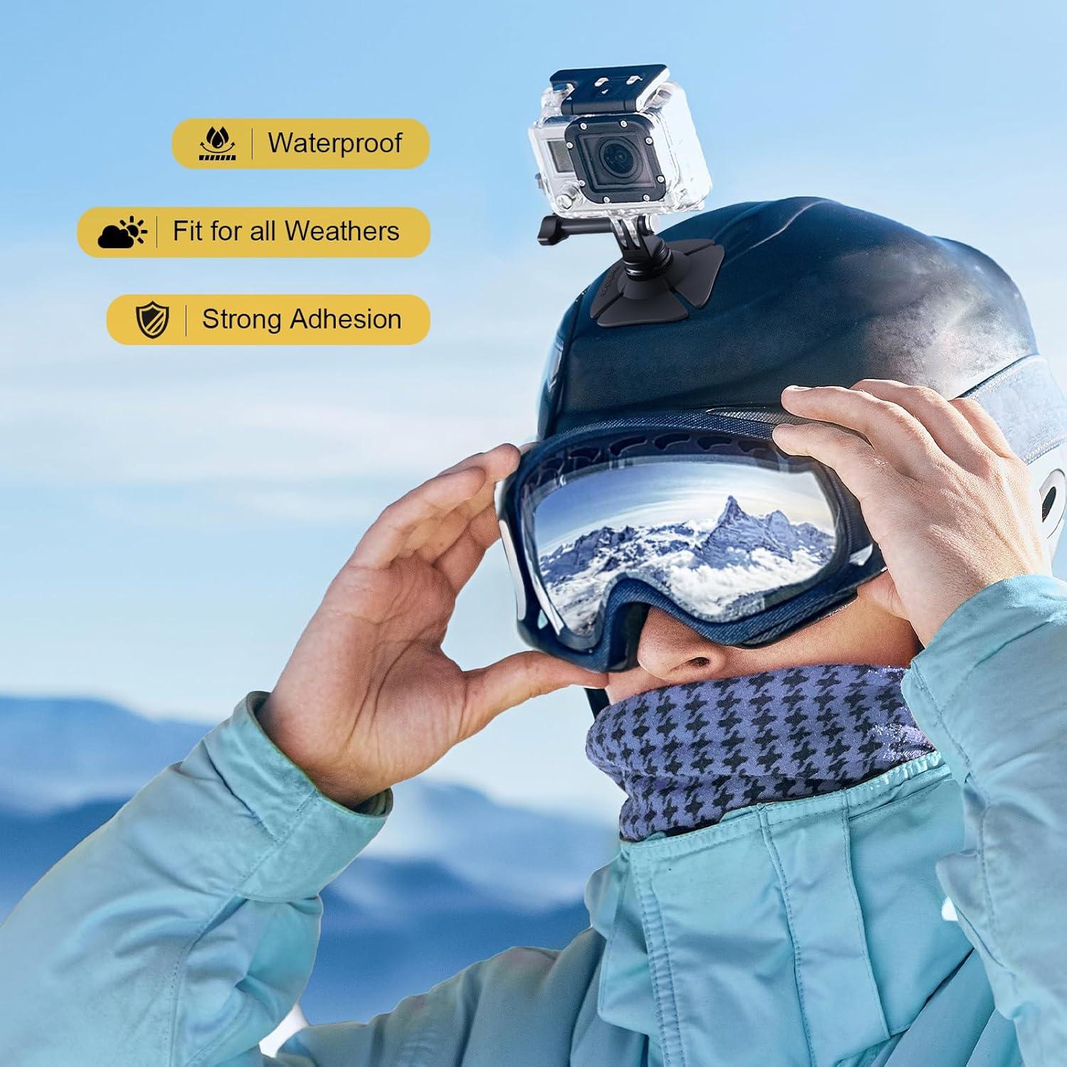 Soporte Adhesivo para Cámara de Casco MagitcSee - Compatible GoPro, Insta360, DJI