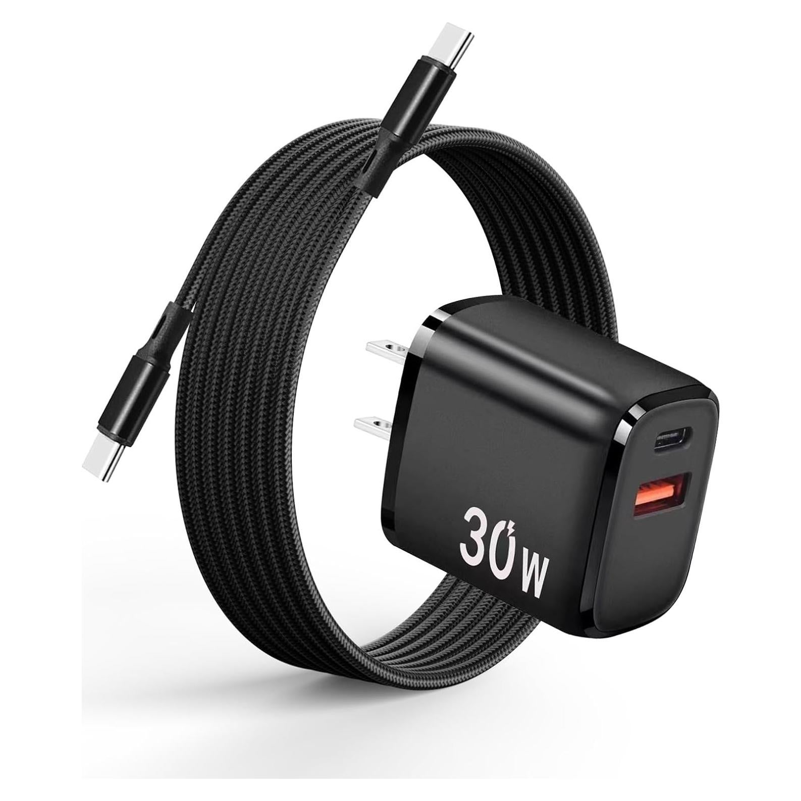 Cargador Rápido USB-C 30W Doble Puerto para Insta360