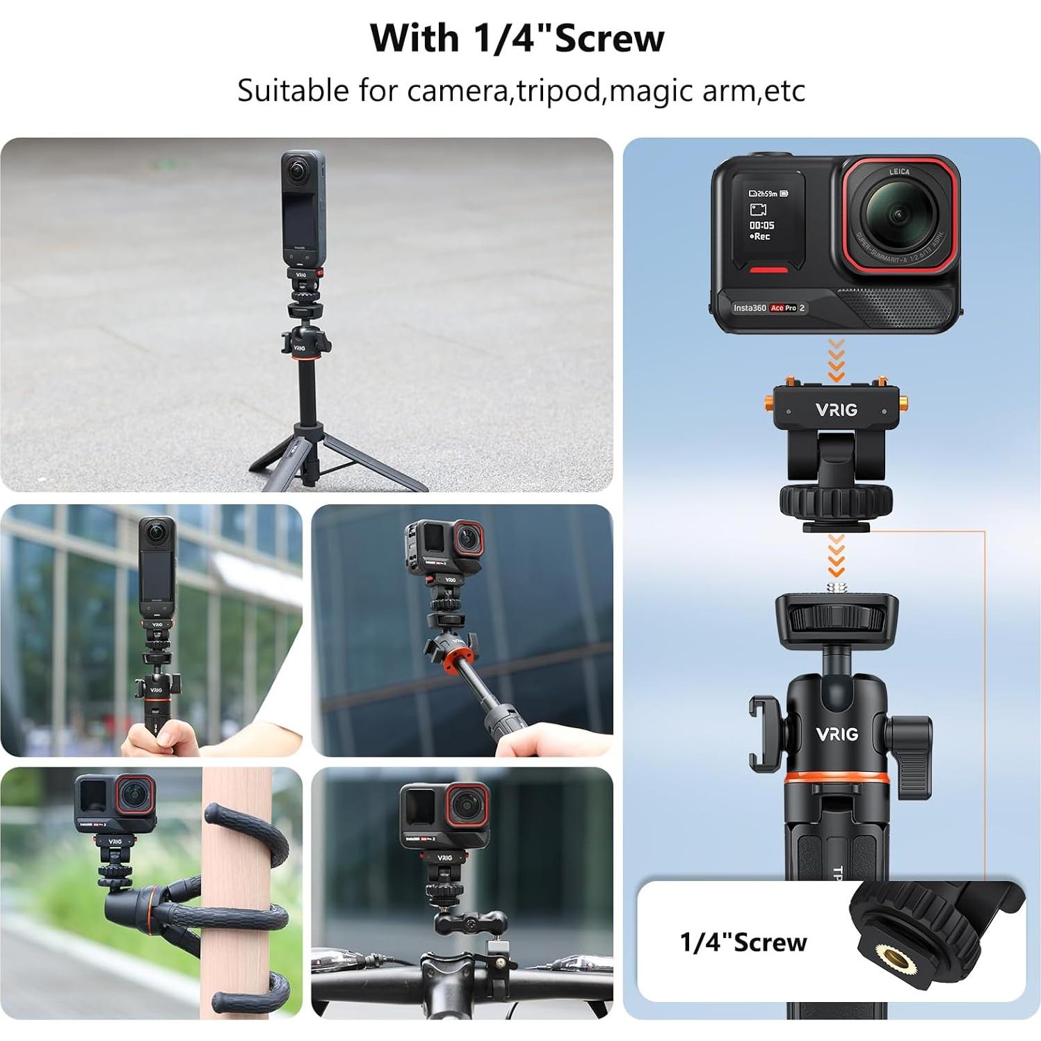 Adaptador de zapata fría VRIG con montaje magnético 180°