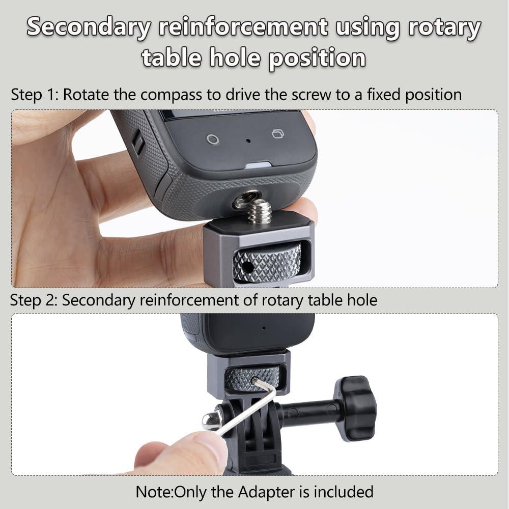Adaptador de Montaje de Aluminio CNC 1/4" para GoPro y Cámaras
